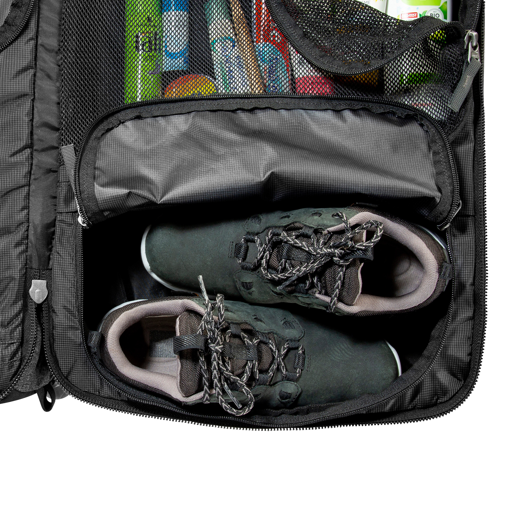 Bekleidung, Schuhwerk, Schuh, Tasche, Handtasche, Tatonka Travel Roller 60 black schwarz Trolleys & Koffer - Detailansicht