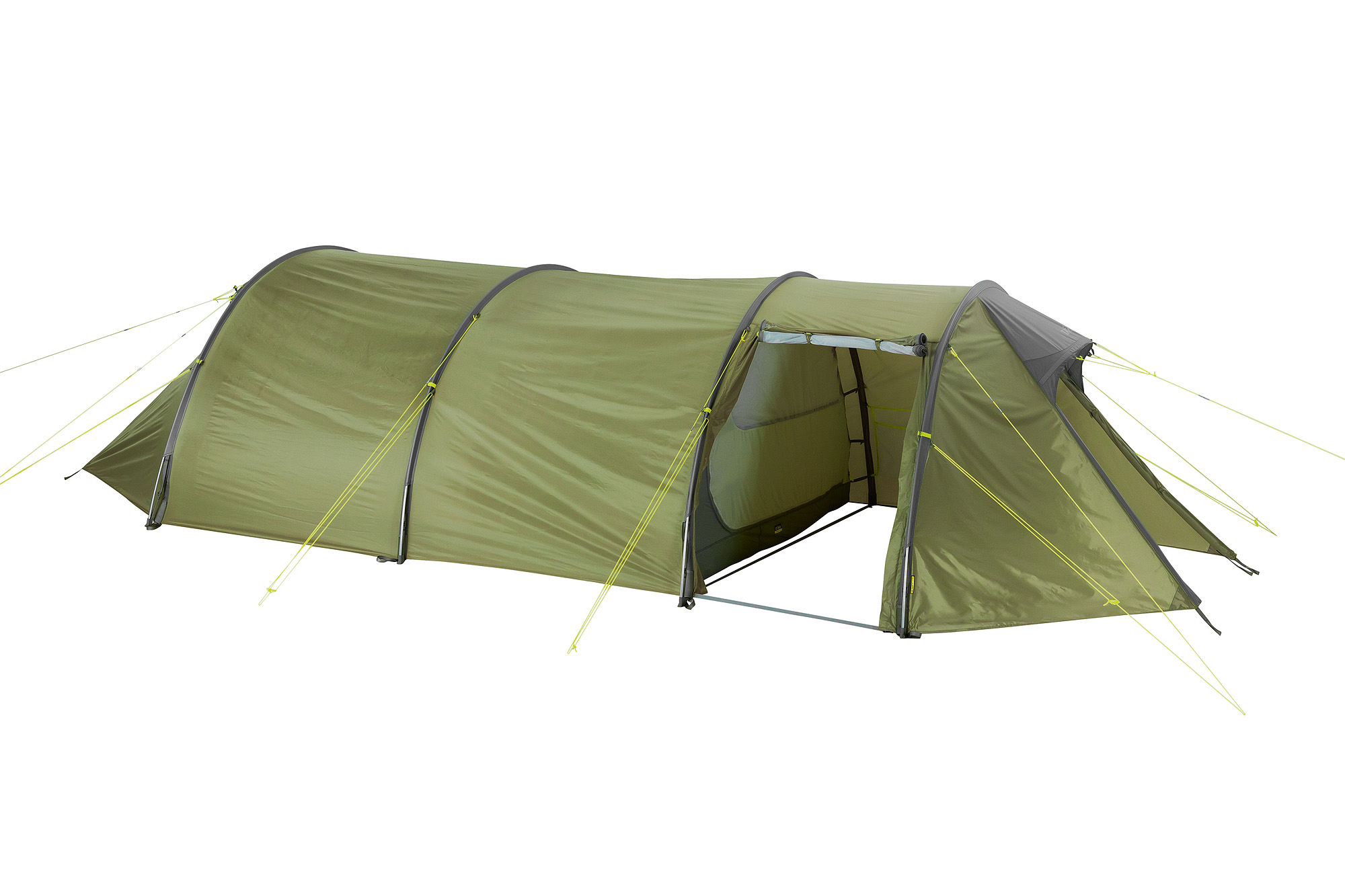 Zelt, Campen, Zelt in den Bergen, Natur, Draußen, Tatonka Alaska 4 PU light olive grün 4-Personen-Zelte - Detailansicht