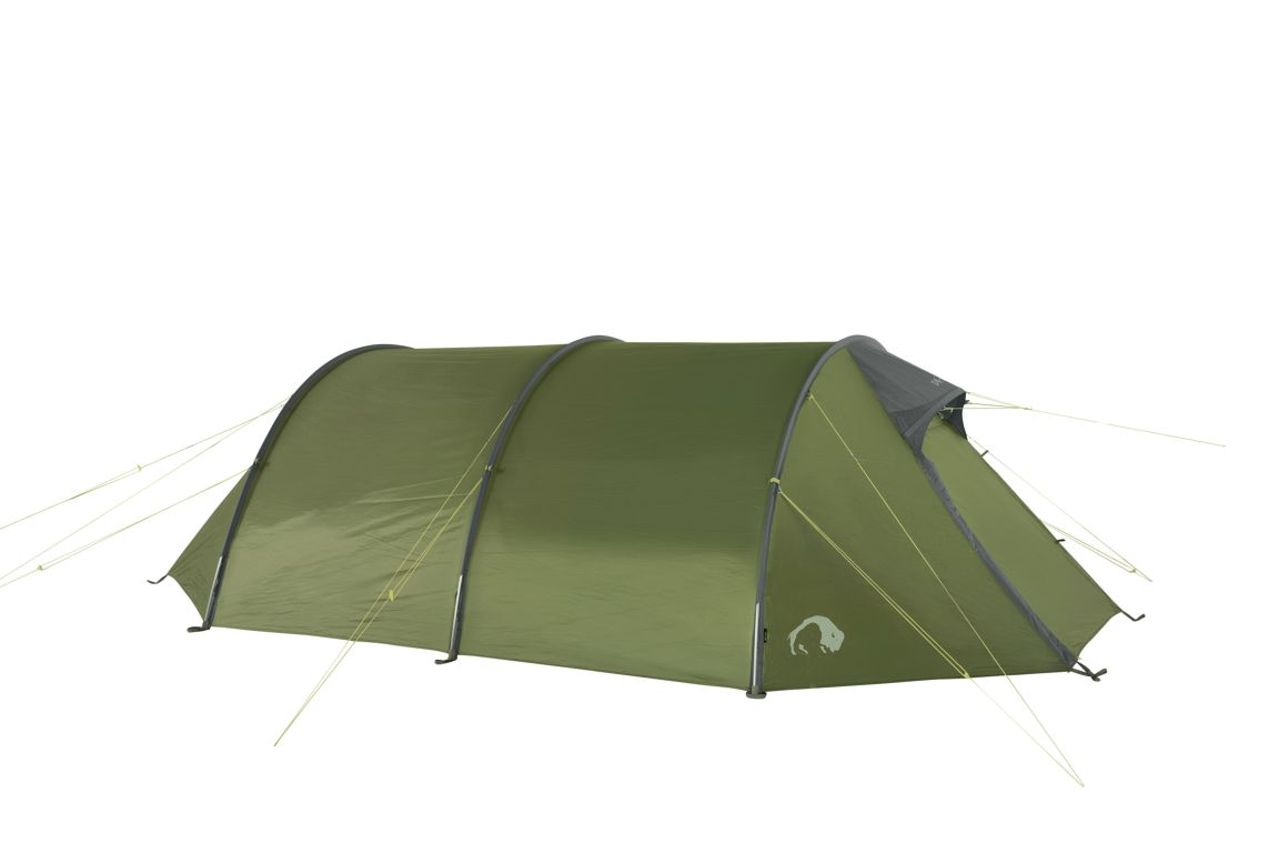 Zelt, Campen, Zelt in den Bergen, Natur, Draußen, Zelt, Campen, Zelt in den Bergen, Natur, Draußen, Zelt, Campen, Zelt in den Bergen, Natur, Draußen, Tatonka Buffin 4 light olive grün 4-Personen-Zelte - Ansicht seitlich-vorne