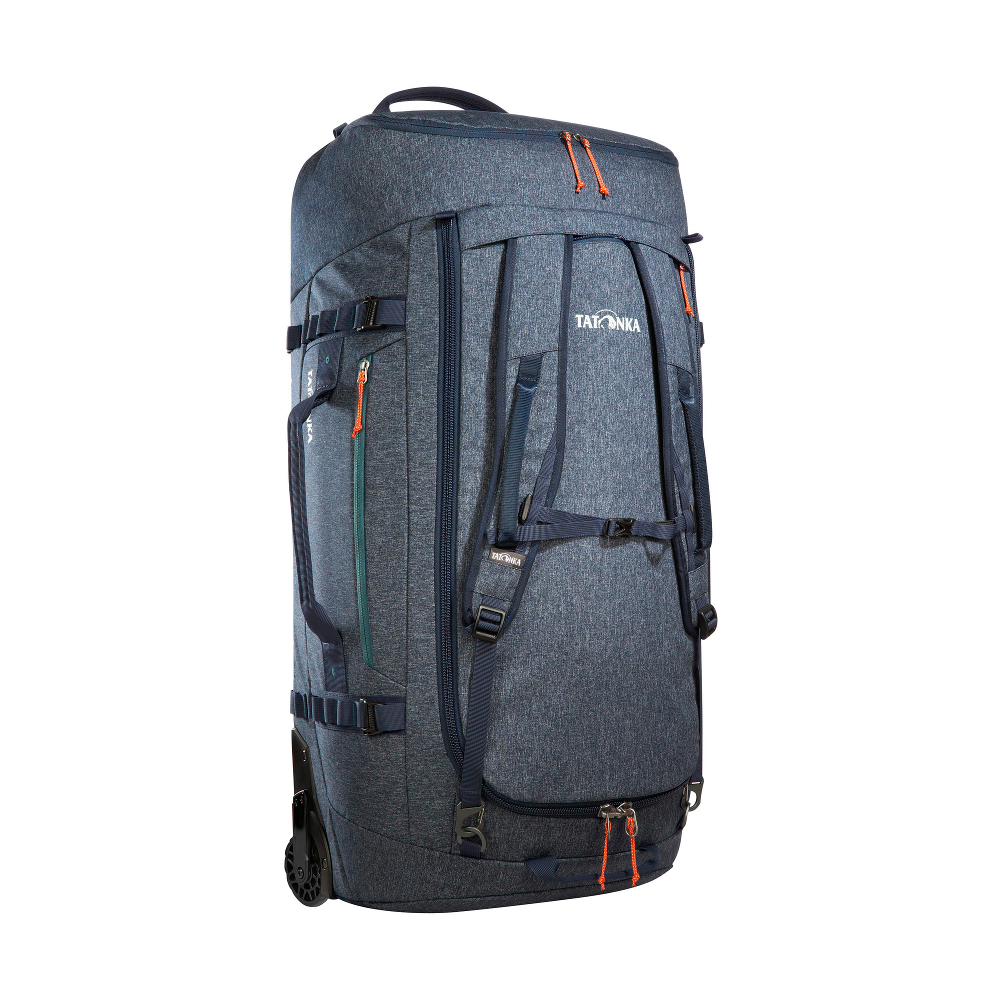 Tasche, Gepäck, Rucksack, Tatonka Duffle Roller 105 navy blau Trolleys & Koffer - Ansicht seitlich-vorne