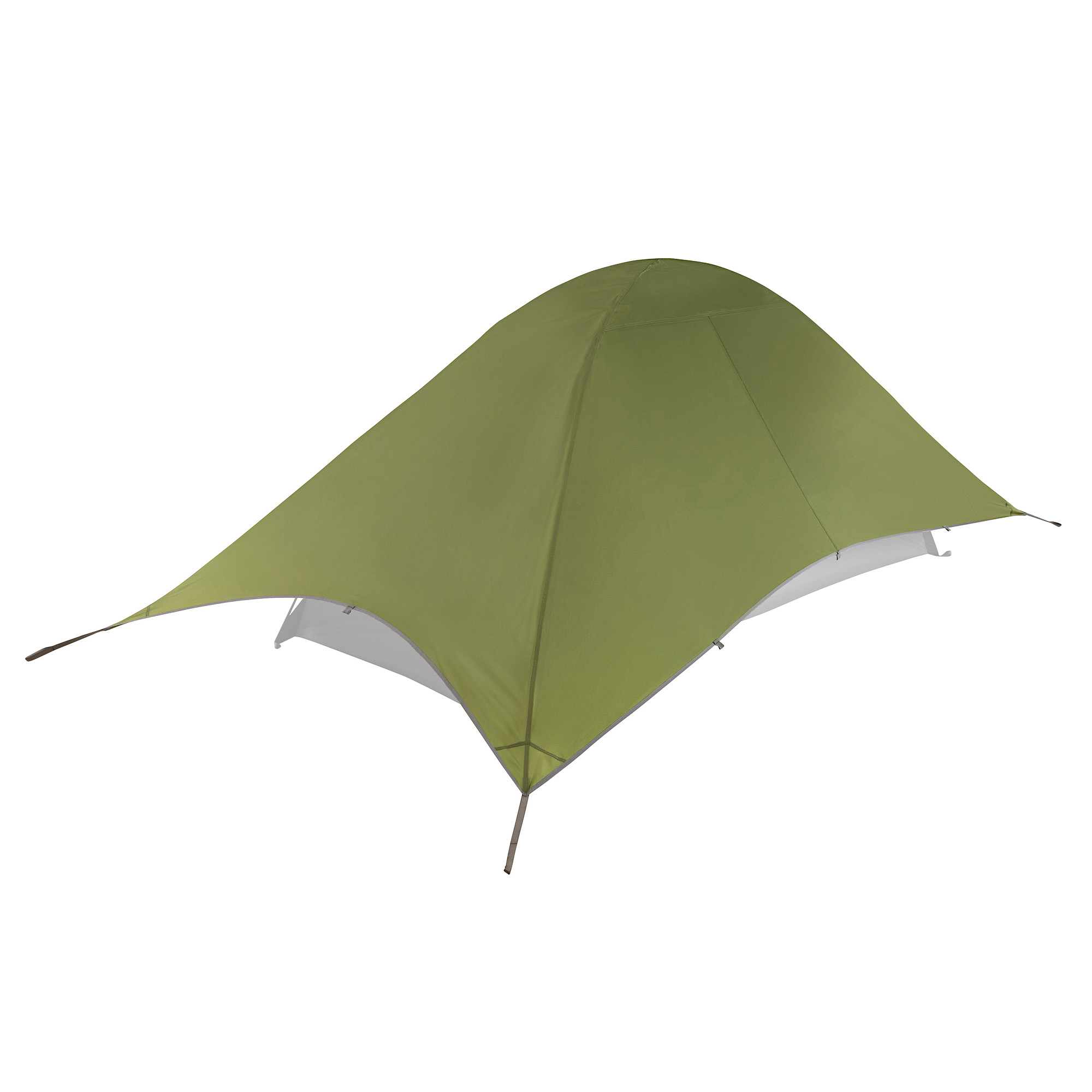 Zelt, Campen, Zelt in den Bergen, Natur, Draußen, Tatonka Single Moskito Dome Fly light olive grün 1-Personen-Zelte - Ansicht seitlich-hinten