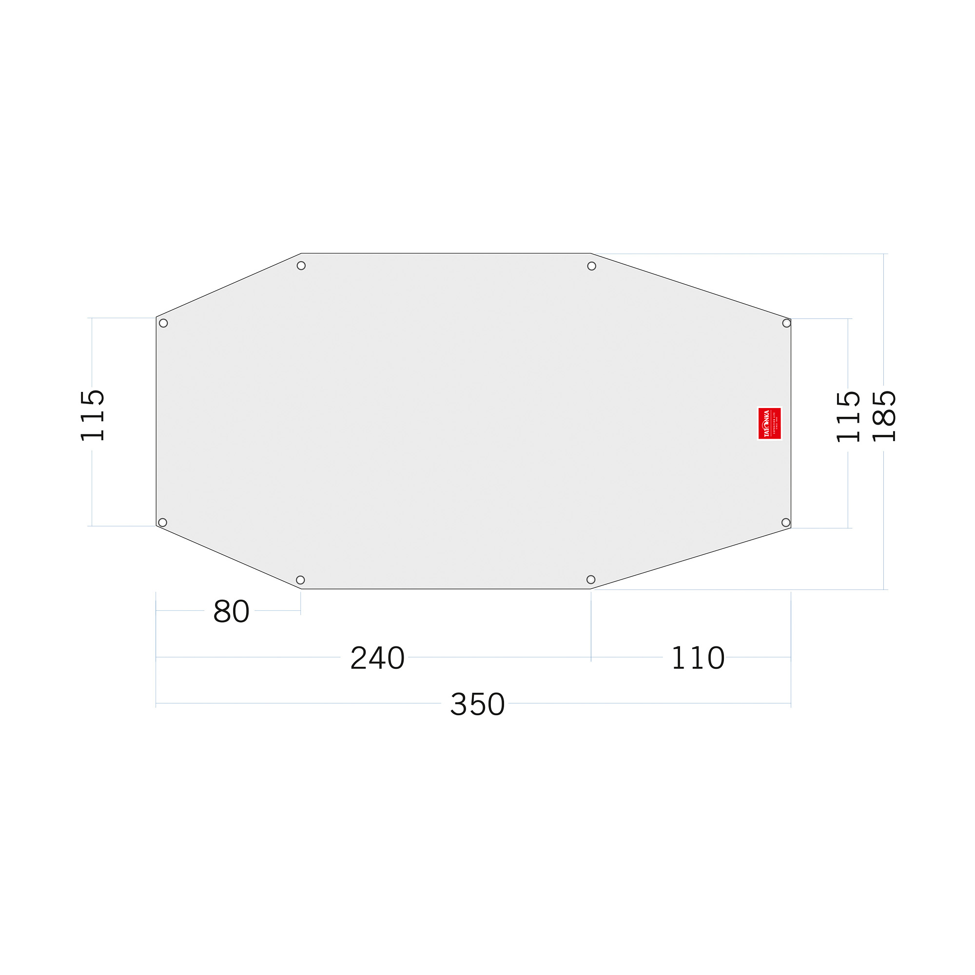 Tatonka Floor Sheet PE Arctis 3 Zeltunterlagen - Ansicht seitlich-vorne