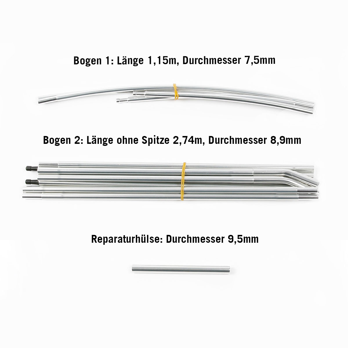 Kühlergrill, Tatonka Kyrkja Gestängeset Zeltersatzteile - Ansicht seitlich-vorne