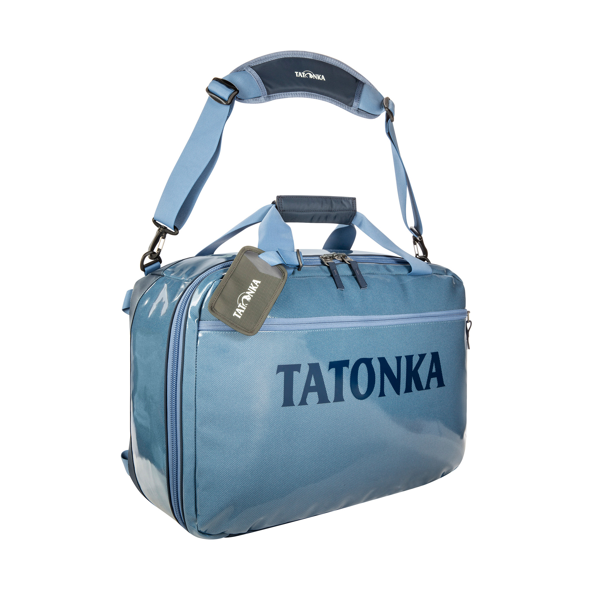 Zubehor, Tasche, Handtasche, Tatonka Flight Barrel elemental blue blau Reisetaschen - Ansicht seitlich-vorne