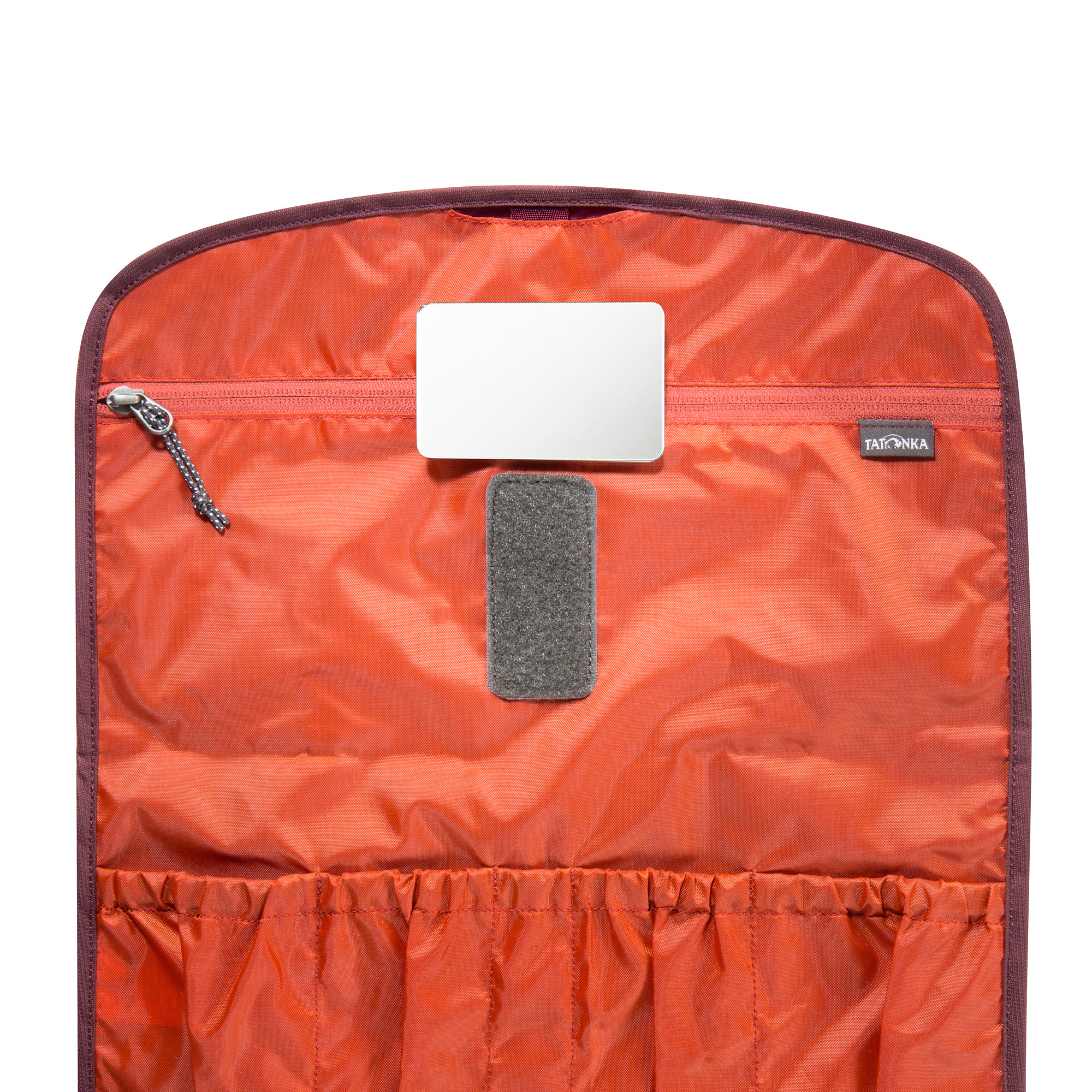 Tasche, Kleidung, Mantel, Tatonka Travelcare bordeaux red rot Kulturbeutel - Detailansicht