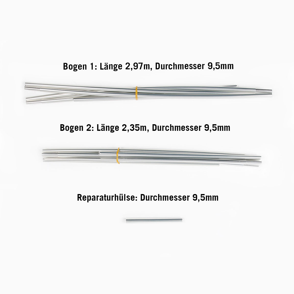 Draht, Tatonka Narvik 2 Gestängeset Zeltersatzteile - Ansicht seitlich-vorne
