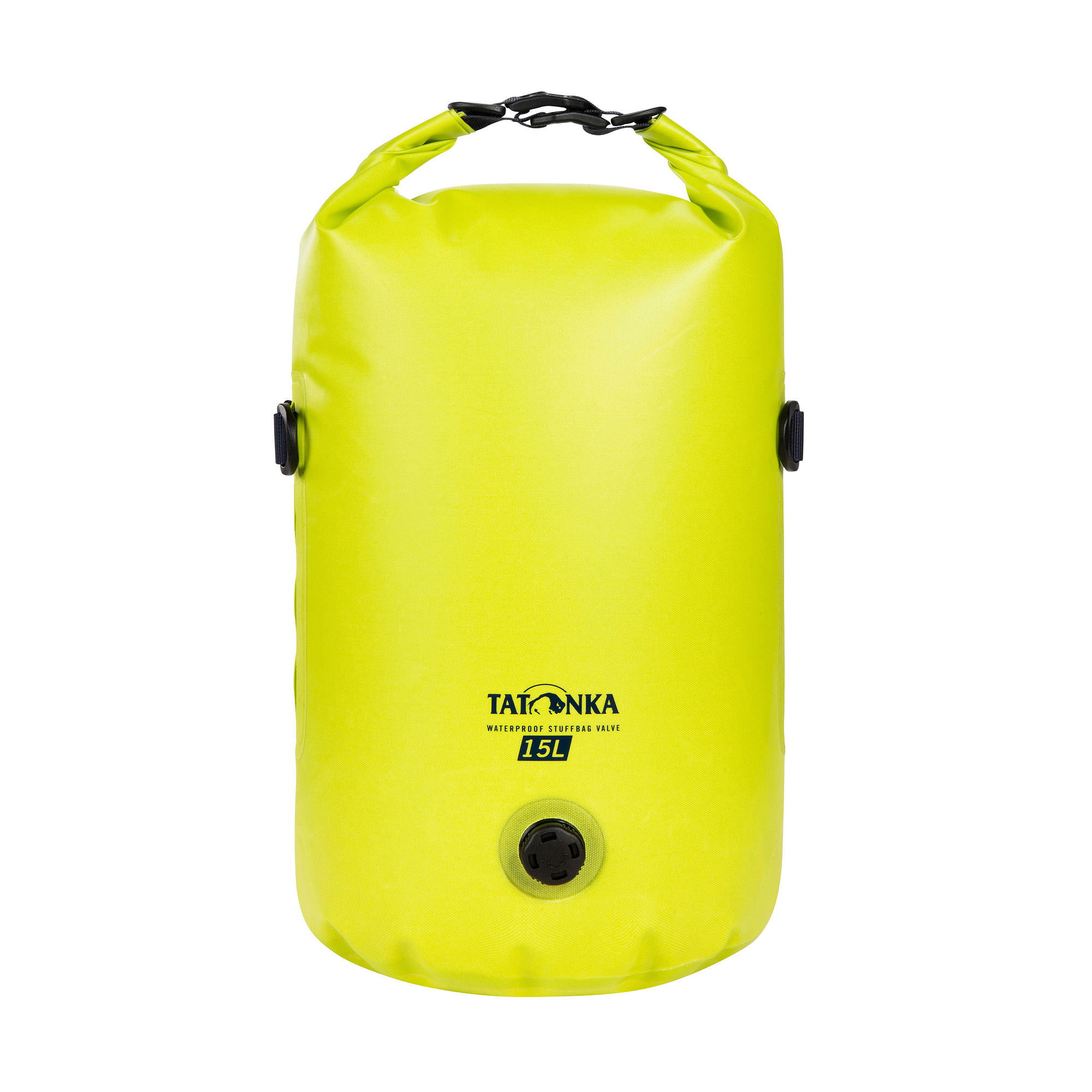 Tasche, Tatonka WP Stuffbag Valve 15l lime gelb Reisezubehör - Ansicht frontal-vorne