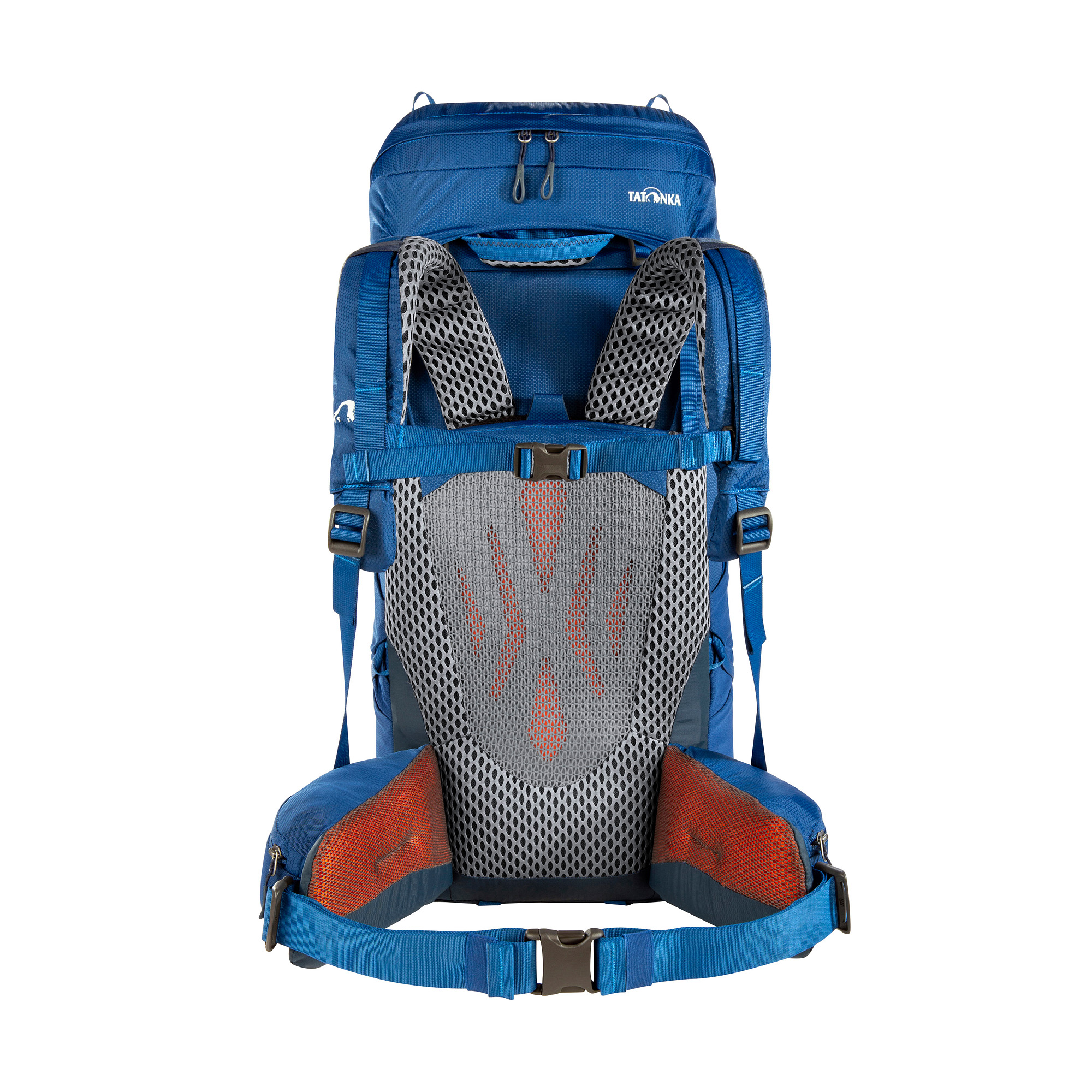 Tasche, Rucksack, Tatonka Pyrox 45+10 darker blue blau Trekkingrucksäcke - Ansicht frontal-hinten