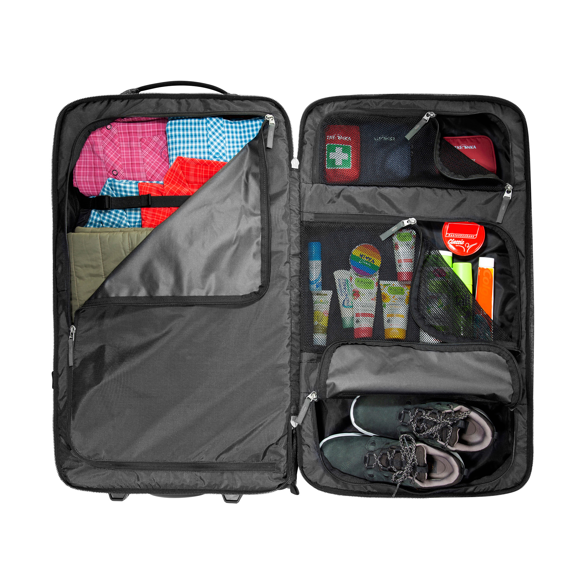 Gepäck, Erste Hilfe, Tatonka Travel Roller 90 black schwarz Trolleys & Koffer - Detailansicht