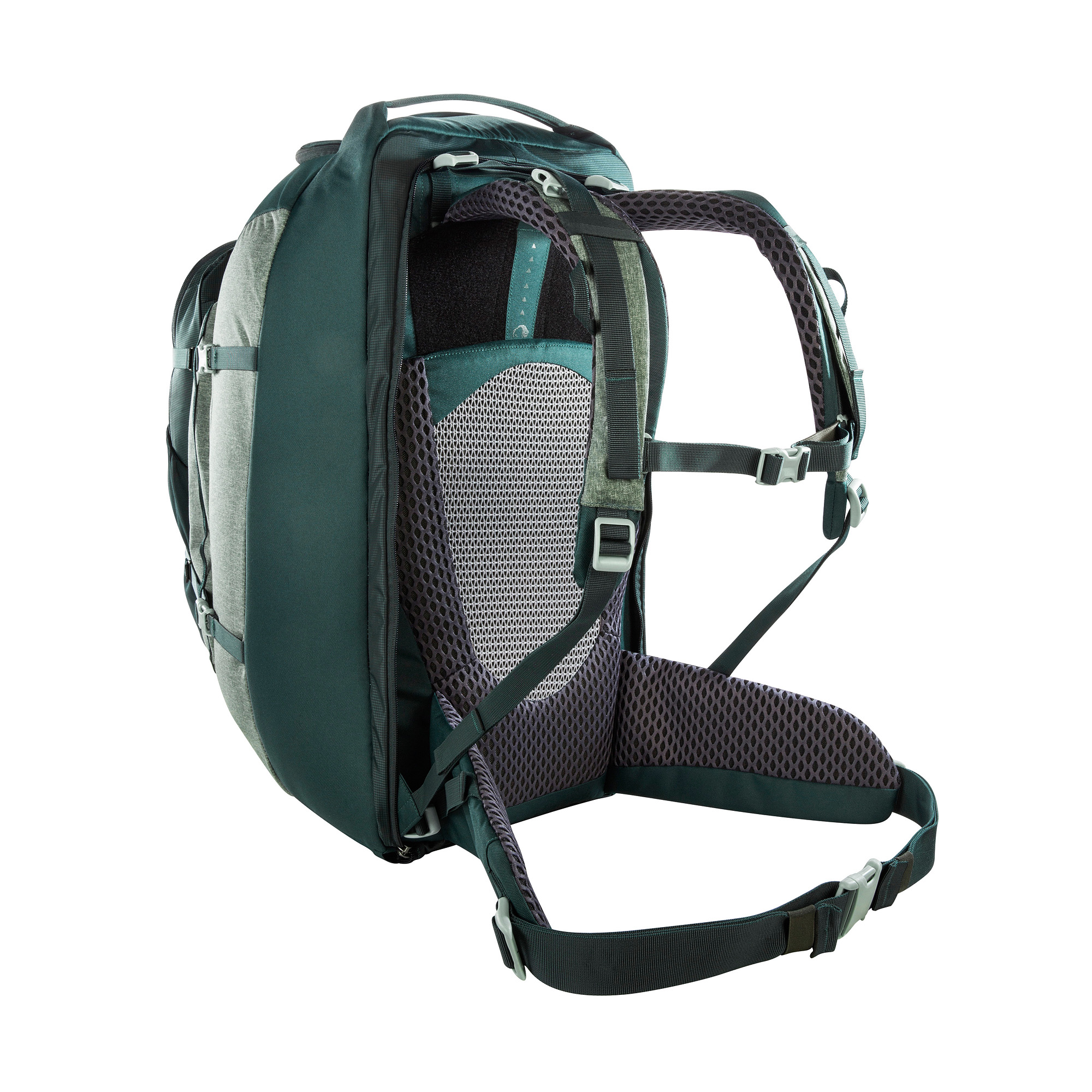 Tasche, Rucksack, Tatonka Great Escape 50+15 Women sage green grün Reiserucksäcke - Ansicht seitlich-hinten