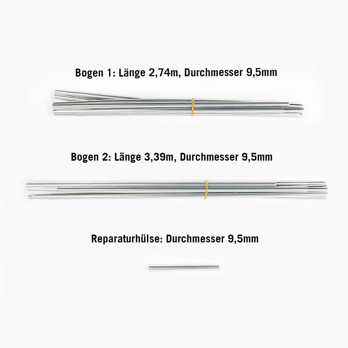 Tatonka Narvik 3 Gestängeset Zeltersatzteile - Ansicht seitlich-vorne