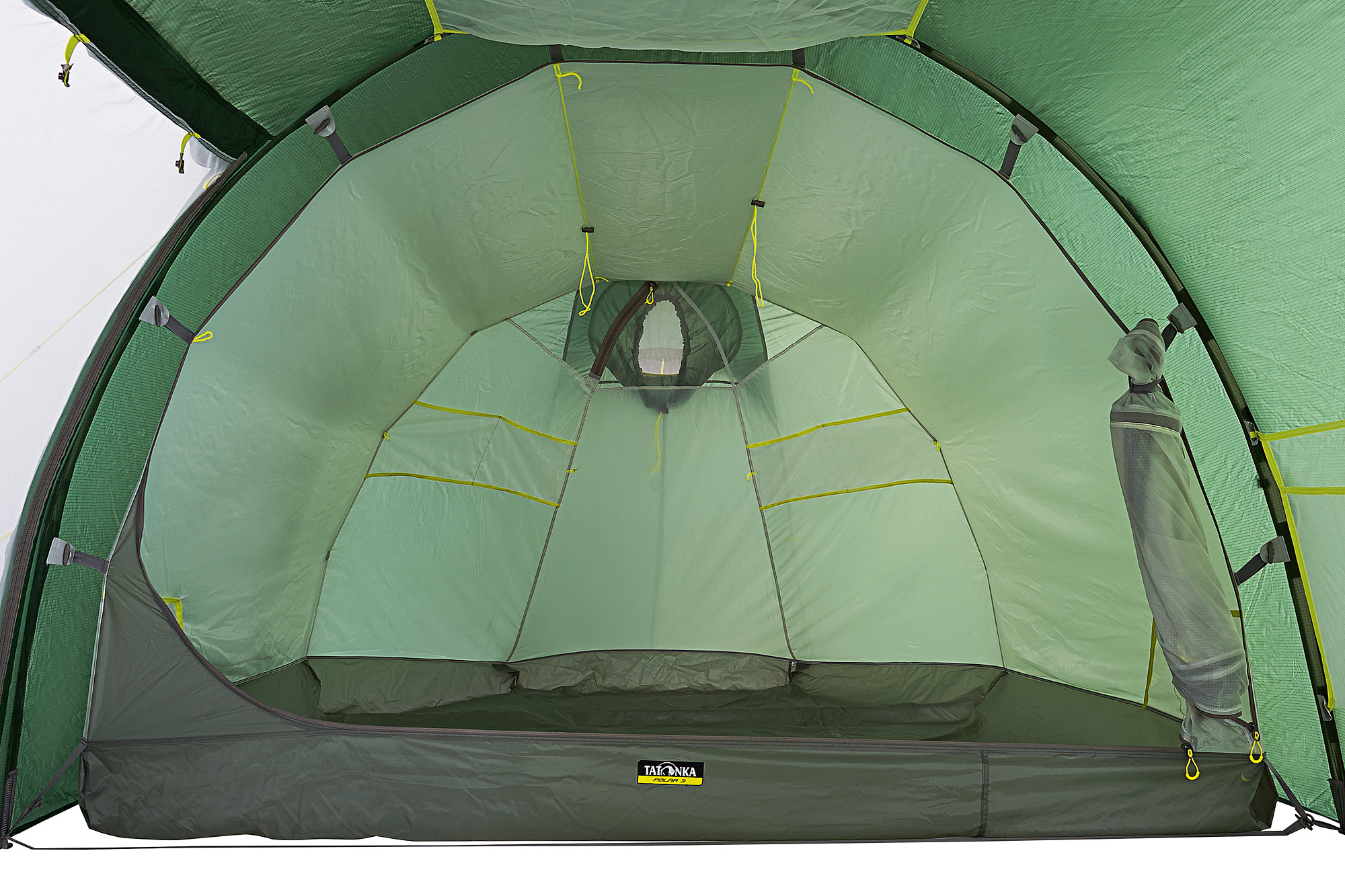 Zelt, Campen, Zelt in den Bergen, Natur, Draußen, Tatonka Polar 3 green grün 3-Personen-Zelte - Detailansicht