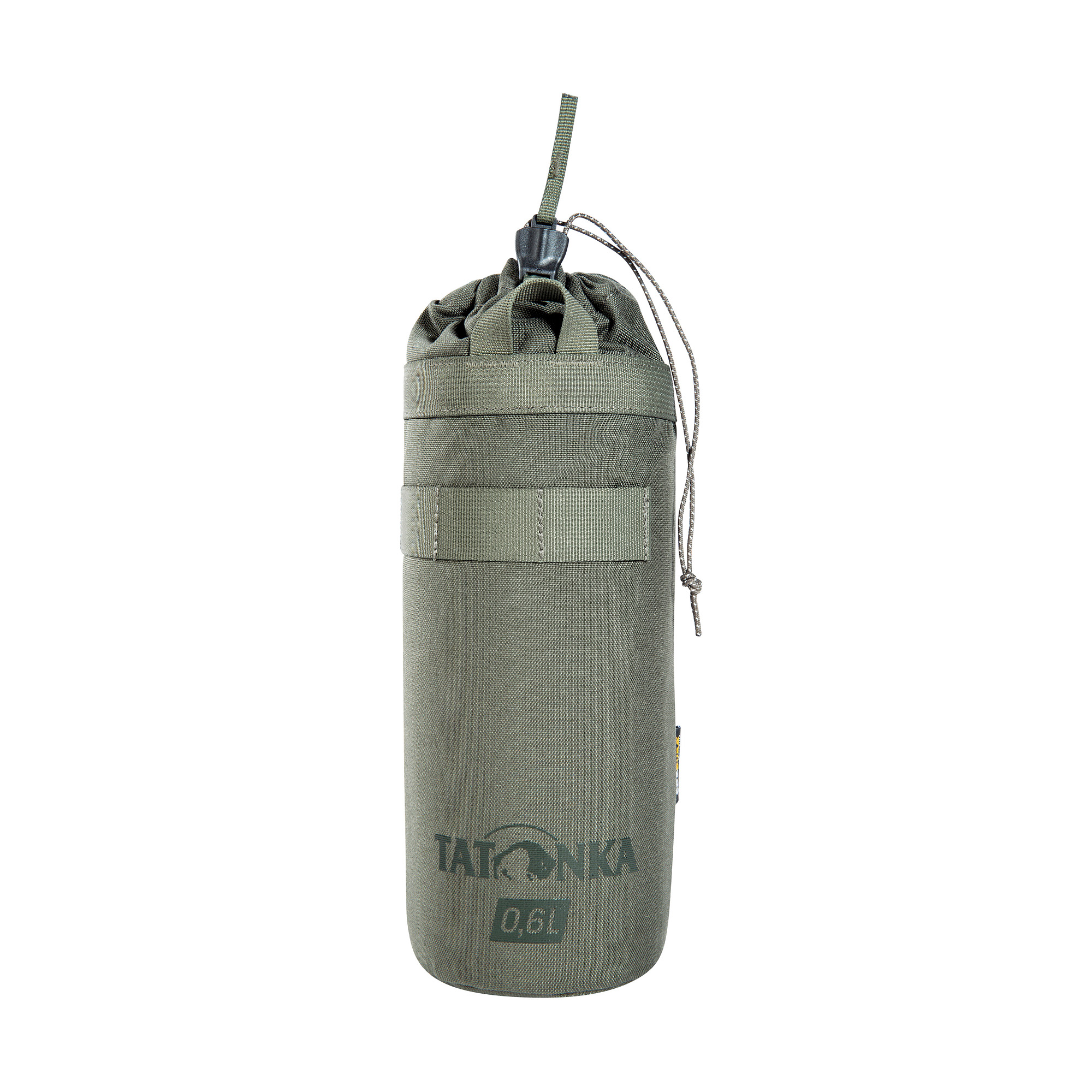 Waffe, Tatonka Thermo Bottle Cover 0,6l BC stone grey olive grau Kühltaschen - Ansicht frontal-vorne