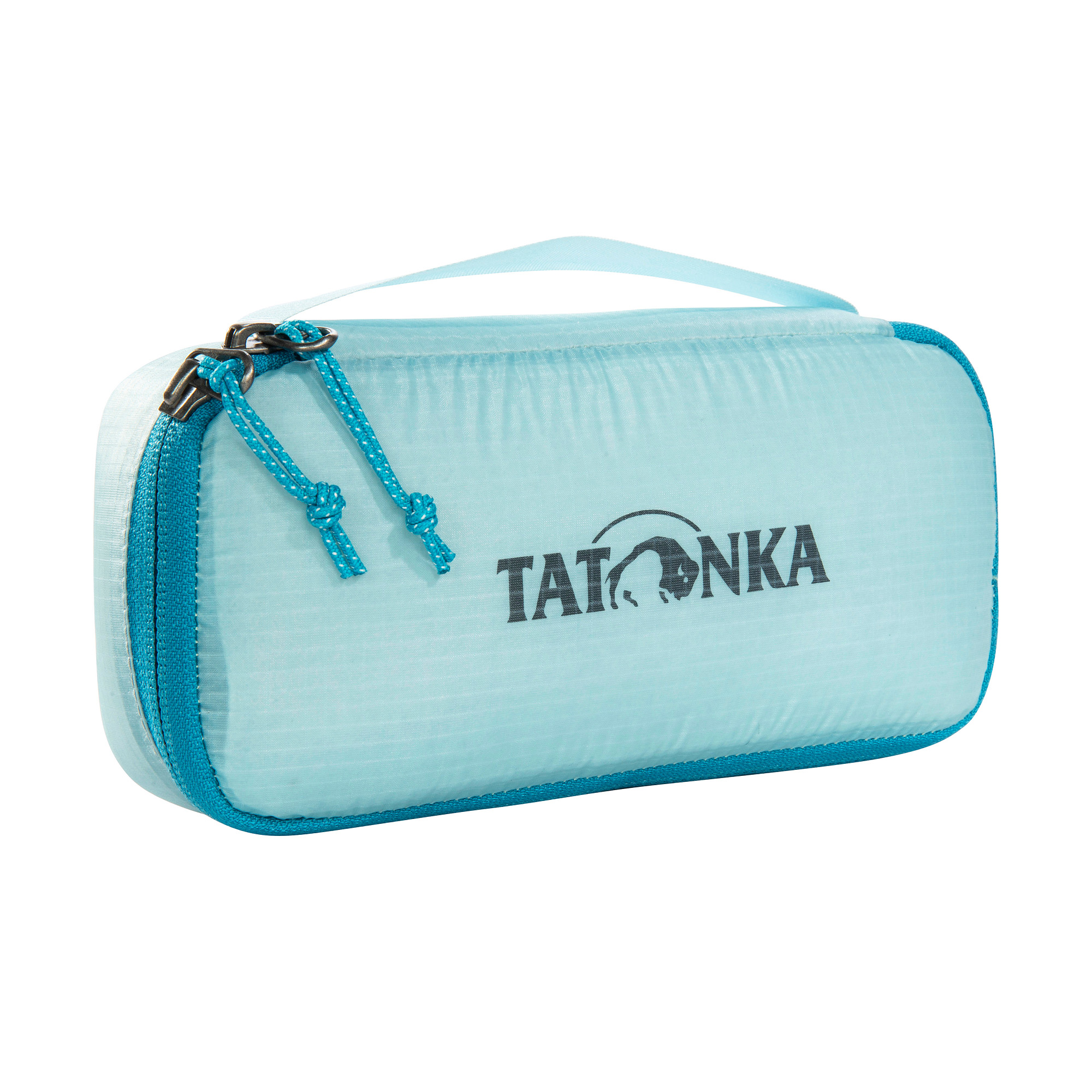 Zubehor, Tasche, Handtasche, Tatonka SQZY Padded Pouch S light blue blau Reisezubehör - Ansicht seitlich-vorne