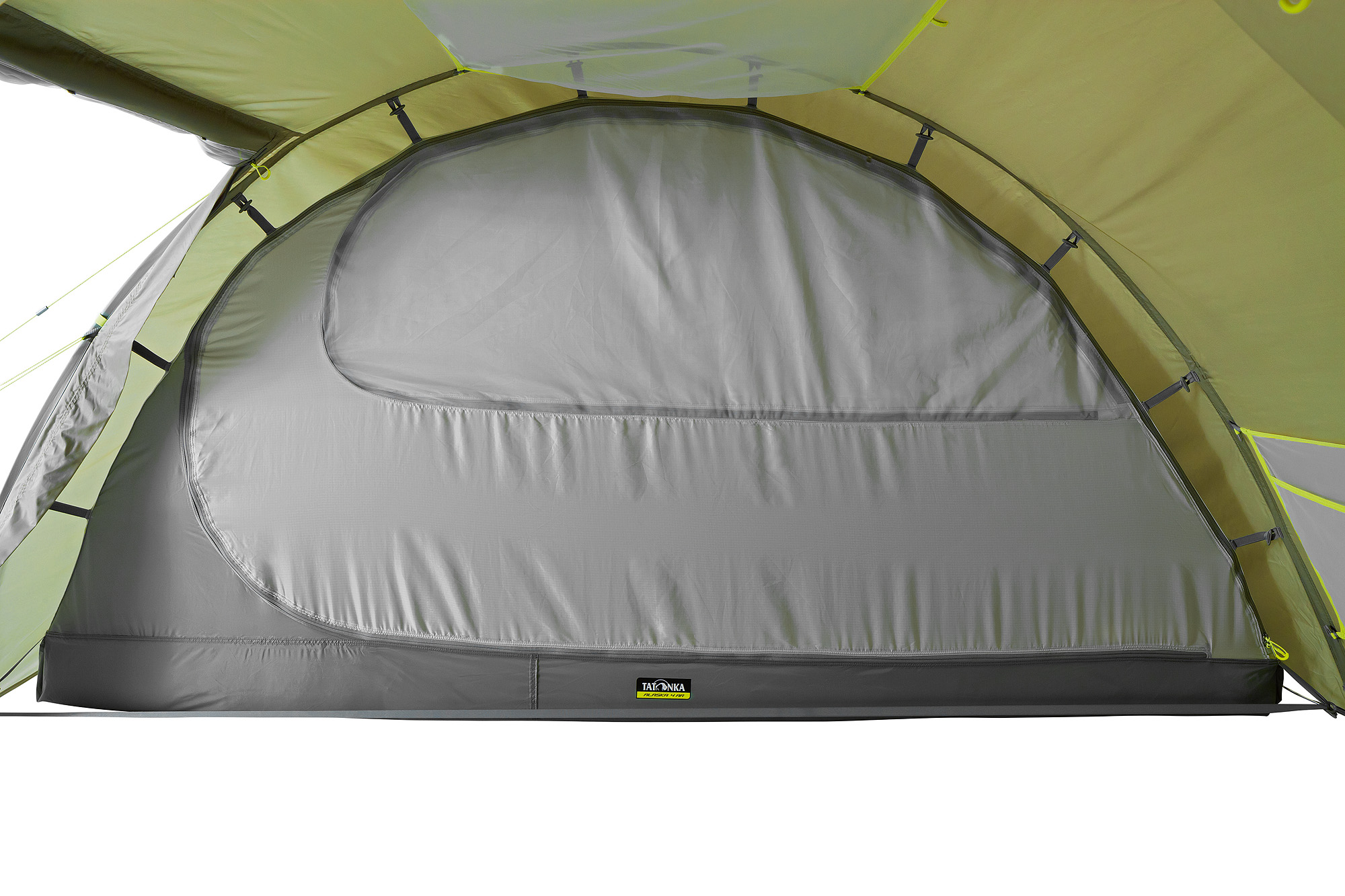 Zelt, Campen, Zelt in den Bergen, Natur, Draußen, Tatonka Alaska 4 PU light olive grün 4-Personen-Zelte - Detailansicht