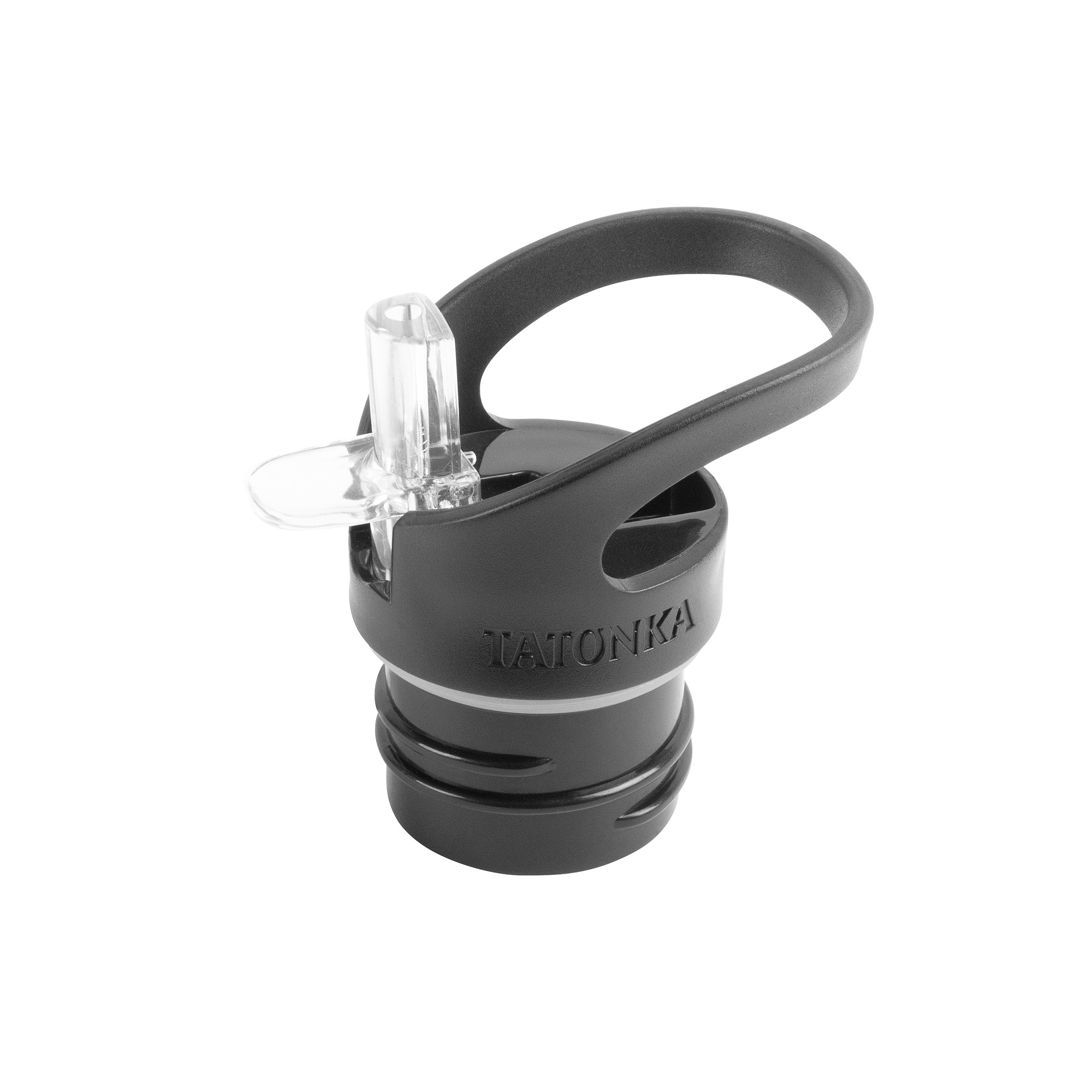 Licht, Wasser, Tatonka Sports Lid black schwarz Trinkflaschen - Ansicht seitlich-vorne