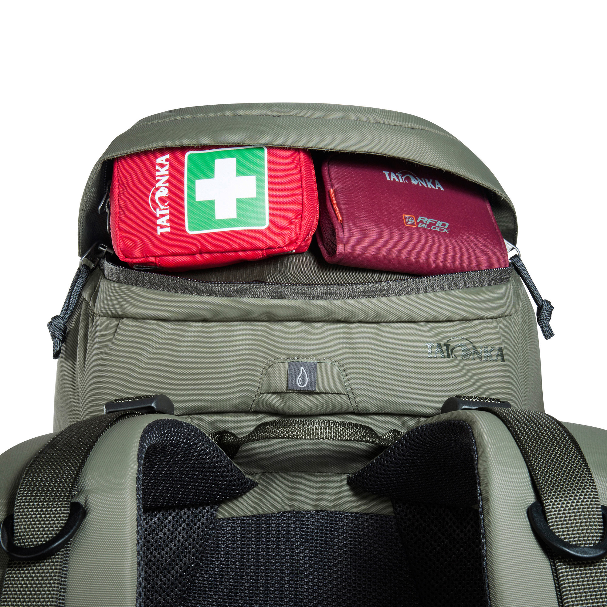 Erste Hilfe, Tatonka Hike Pack 30 BC stone grey olive grau Wanderrucksäcke - Detailansicht