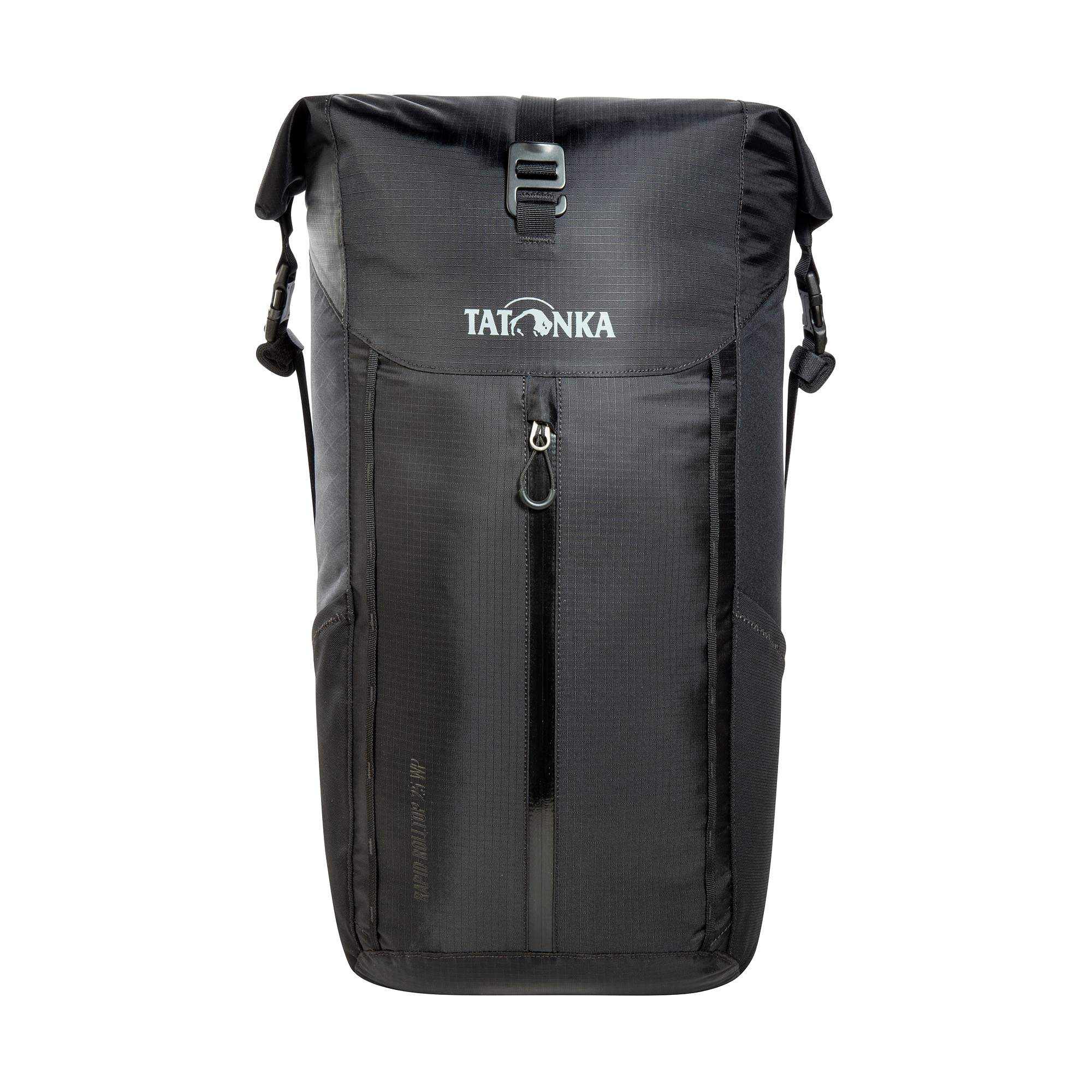 Tasche, Tatonka Rapid Rolltop 25 WP black schwarz Tagesrucksäcke - Ansicht frontal-vorne