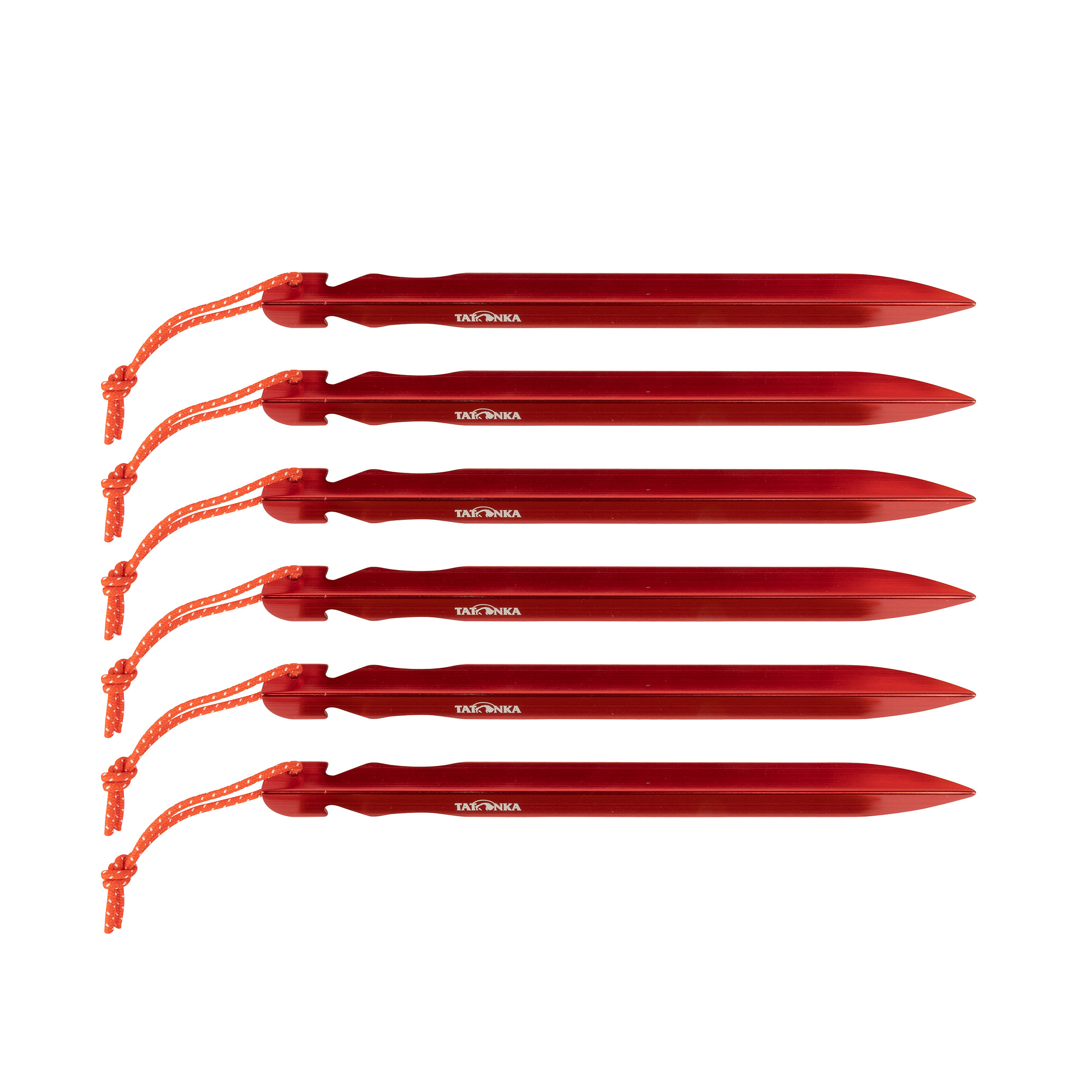 Waffe, Pinsel, Gerät, Werkzeug, Tatonka Zelthering / tent peg light 17cm 6pcs red rot Zelt- & Tarpzubehör - Ansicht seitlich-vorne