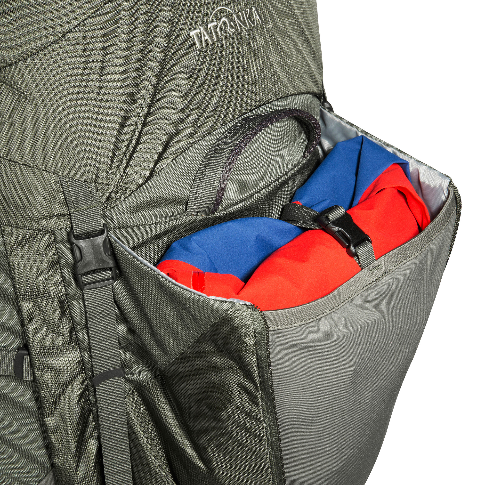 Tasche, Rucksack, Zubehör, Handtasche, Tatonka Yukon X1 85+10 stone grey olive grau Trekkingrucksäcke - Detailansicht