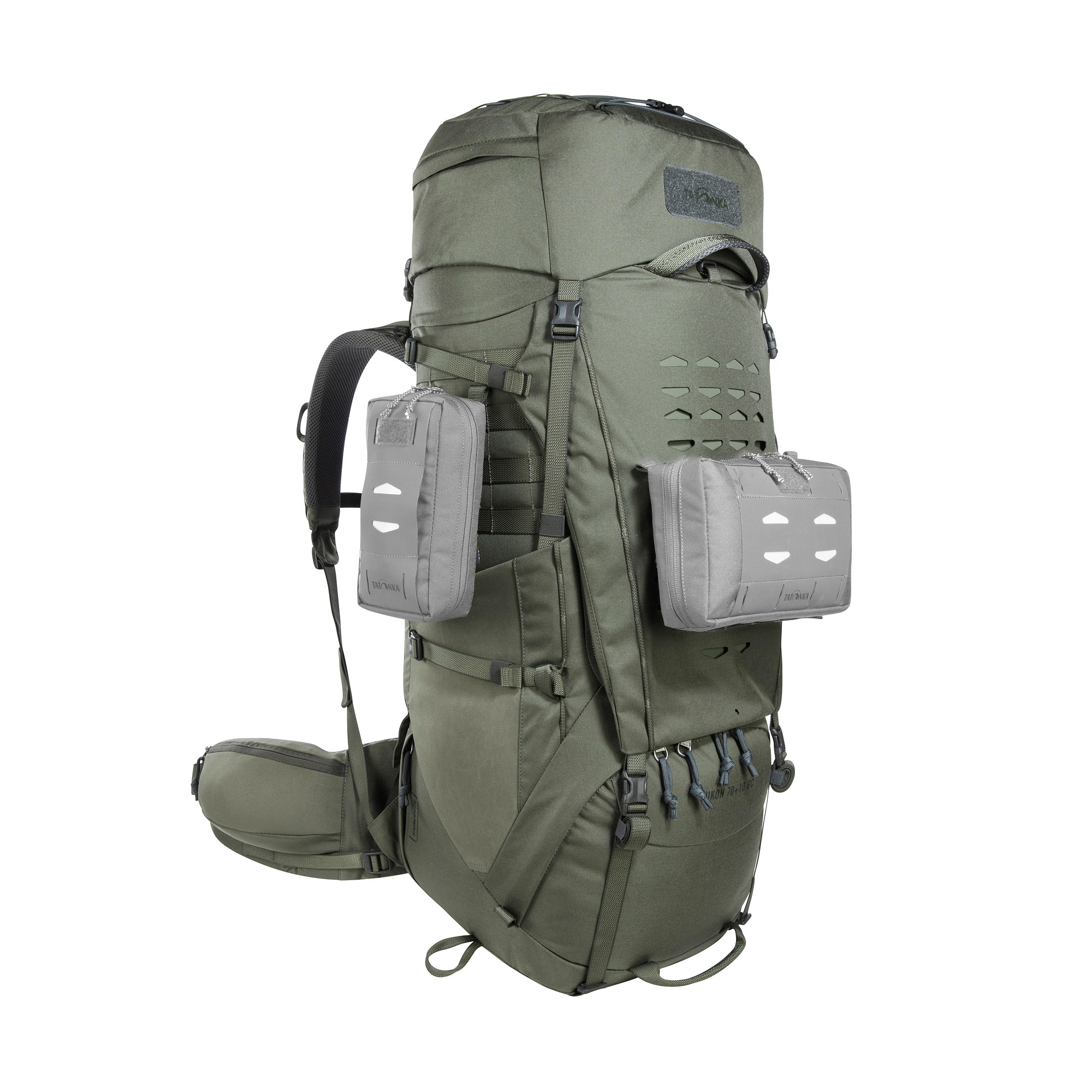 Tasche, Rucksack, Tatonka Yukon 70+10 BC stone grey olive grau Trekkingrucksäcke - Detailansicht