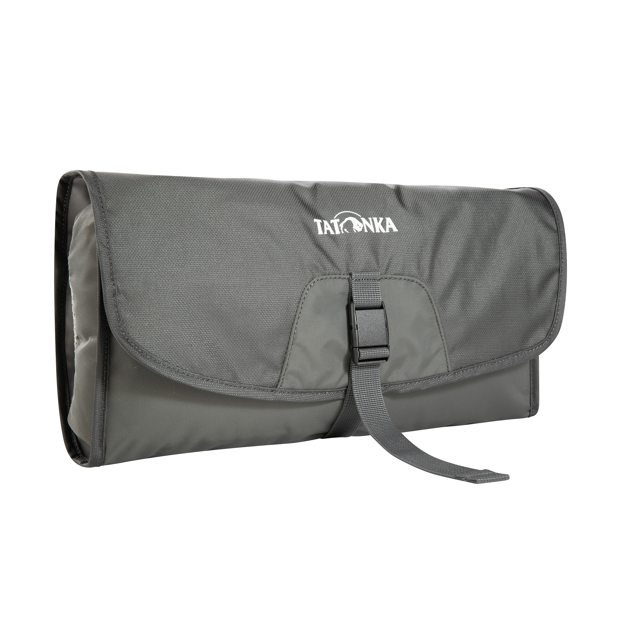 Tasche, Zubehör, Handtasche, Erste Hilfe, Tatonka Travelcare titan grey grau Kulturbeutel - Ansicht seitlich-vorne
