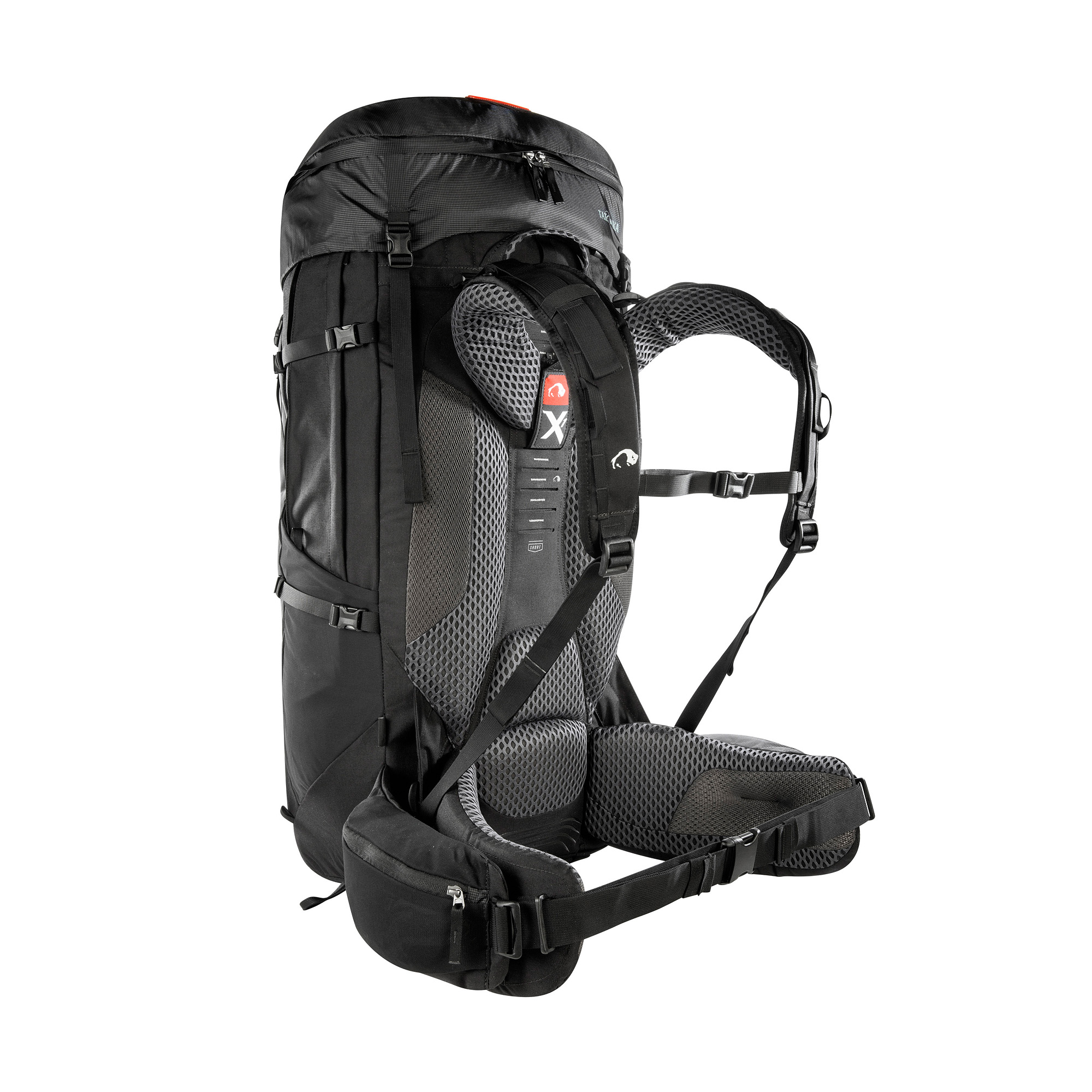 Tasche, Rucksack, Tatonka Yukon X1 85+10 black schwarz Trekkingrucksäcke - Ansicht seitlich-hinten