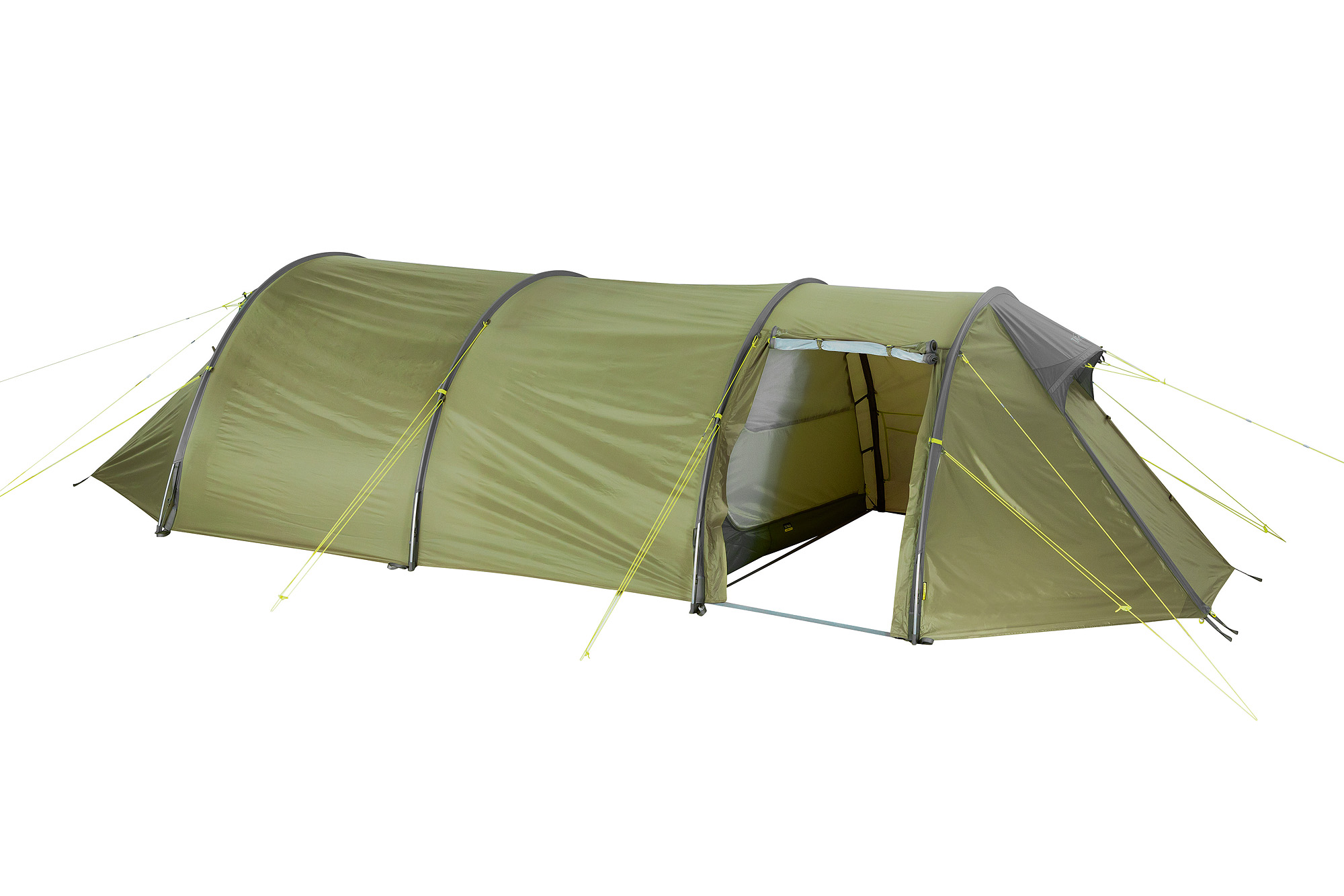Zelt, Campen, Zelt in den Bergen, Natur, Draußen, Tatonka Alaska 4 PU light olive grün 4-Personen-Zelte - Detailansicht