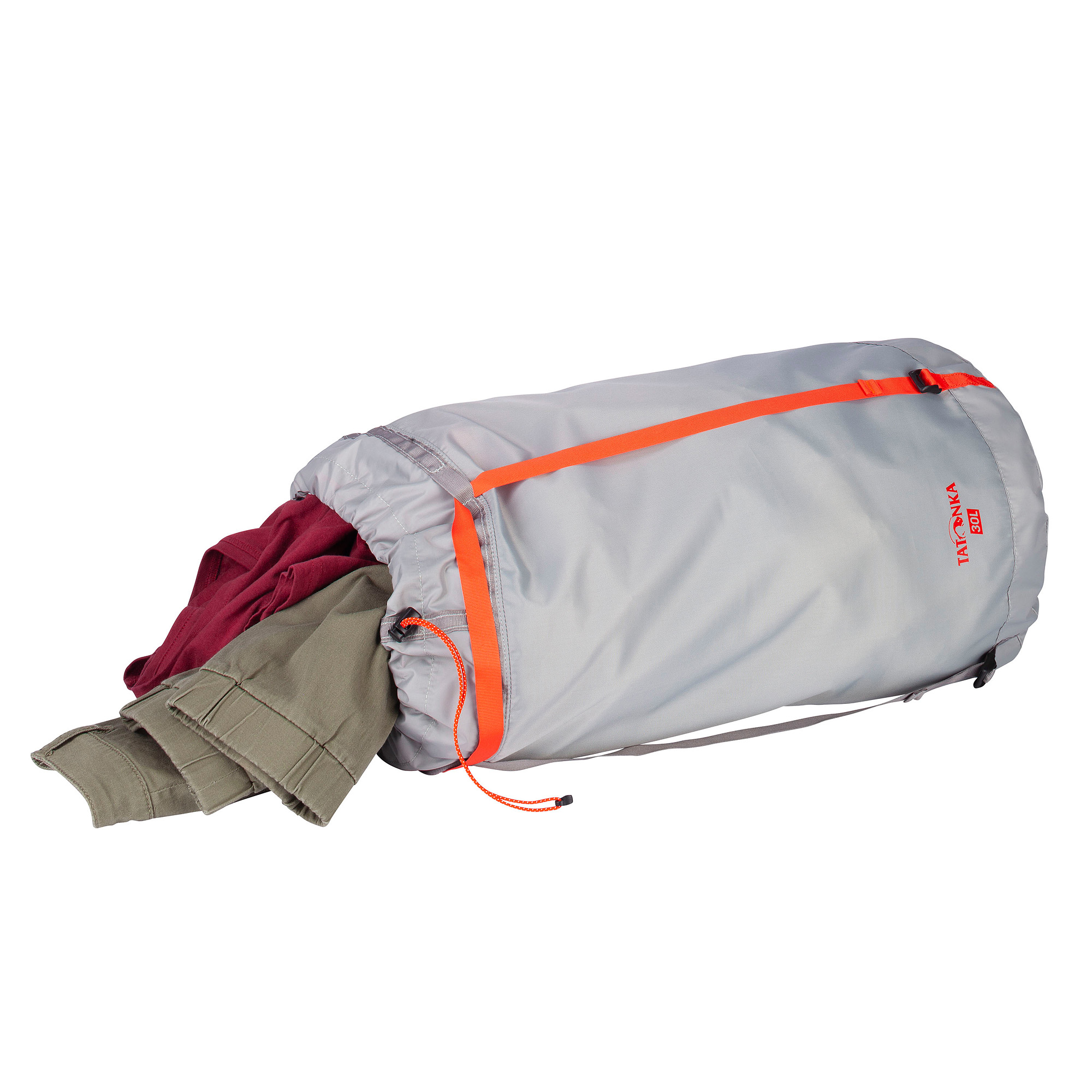 Tasche, Kleidung, Mantel, Zelt, Tatonka Compression Sack 30l grey grau Packwürfel & Staubeutel - Detailansicht