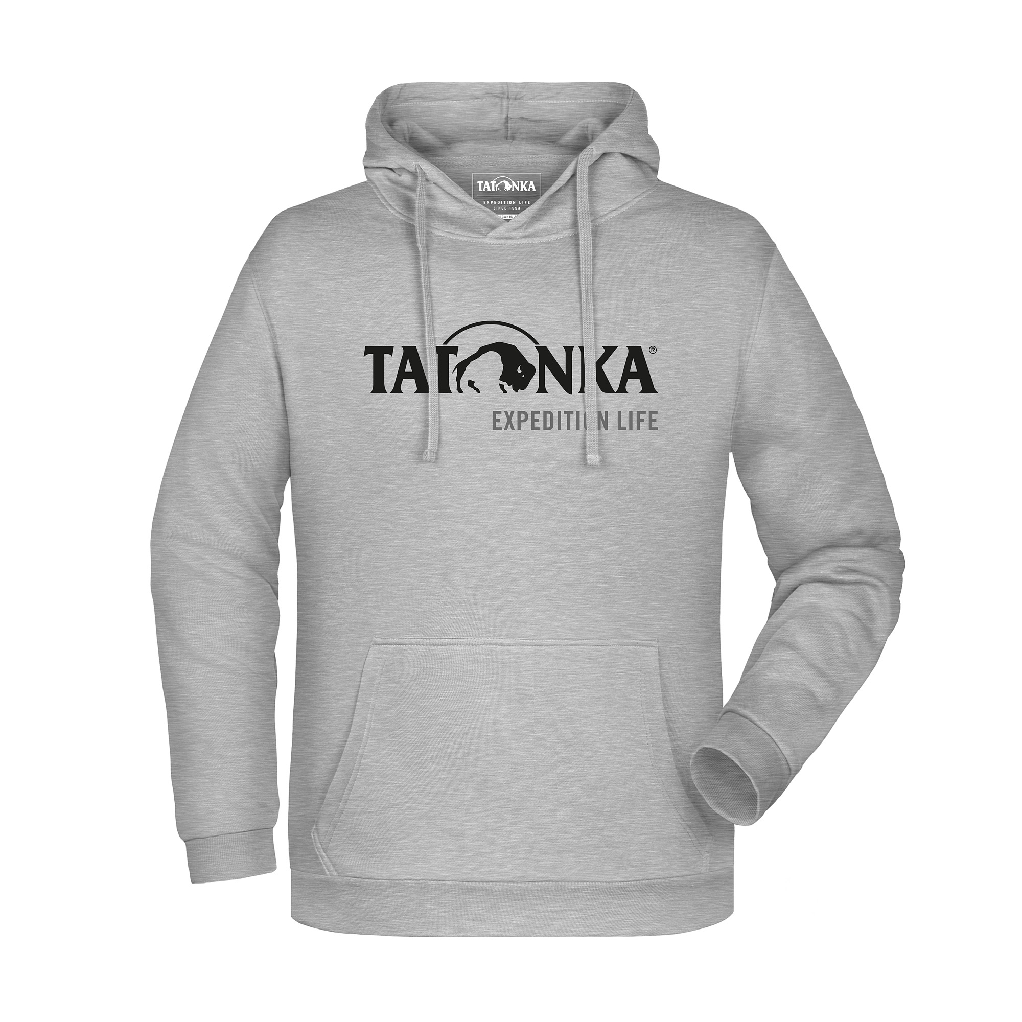 Strickwaren, Pullover, Sweatshirt, Kapuzenpulli, Kapuze, Tatonka Tatonka Hoodie M's grey heather grau Pullover - Ansicht seitlich-vorne