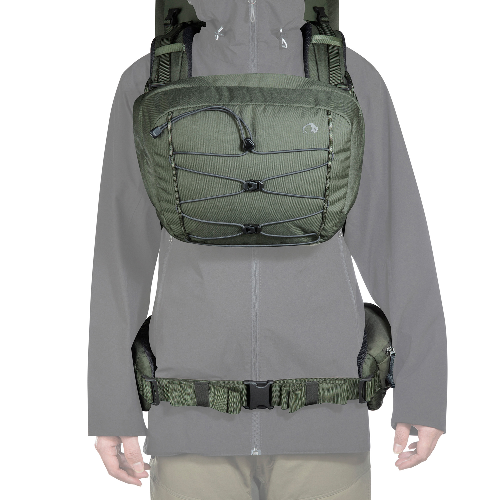 Tasche, Kleidung, Mantel, Rucksack, Tatonka Yukon 70+10 BC stone grey olive grau Trekkingrucksäcke - Detailansicht