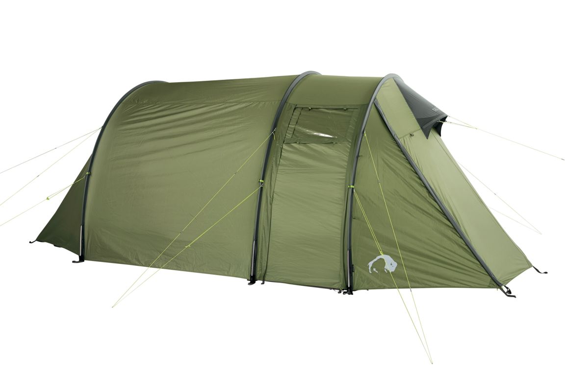 Zelt, Campen, Zelt in den Bergen, Natur, Draußen, Zelt, Campen, Zelt in den Bergen, Natur, Draußen, Zelt, Campen, Zelt in den Bergen, Natur, Draußen, Tatonka Alaska 3 DLX light olive grün 3-Personen-Zelte - Ansicht seitlich-vorne