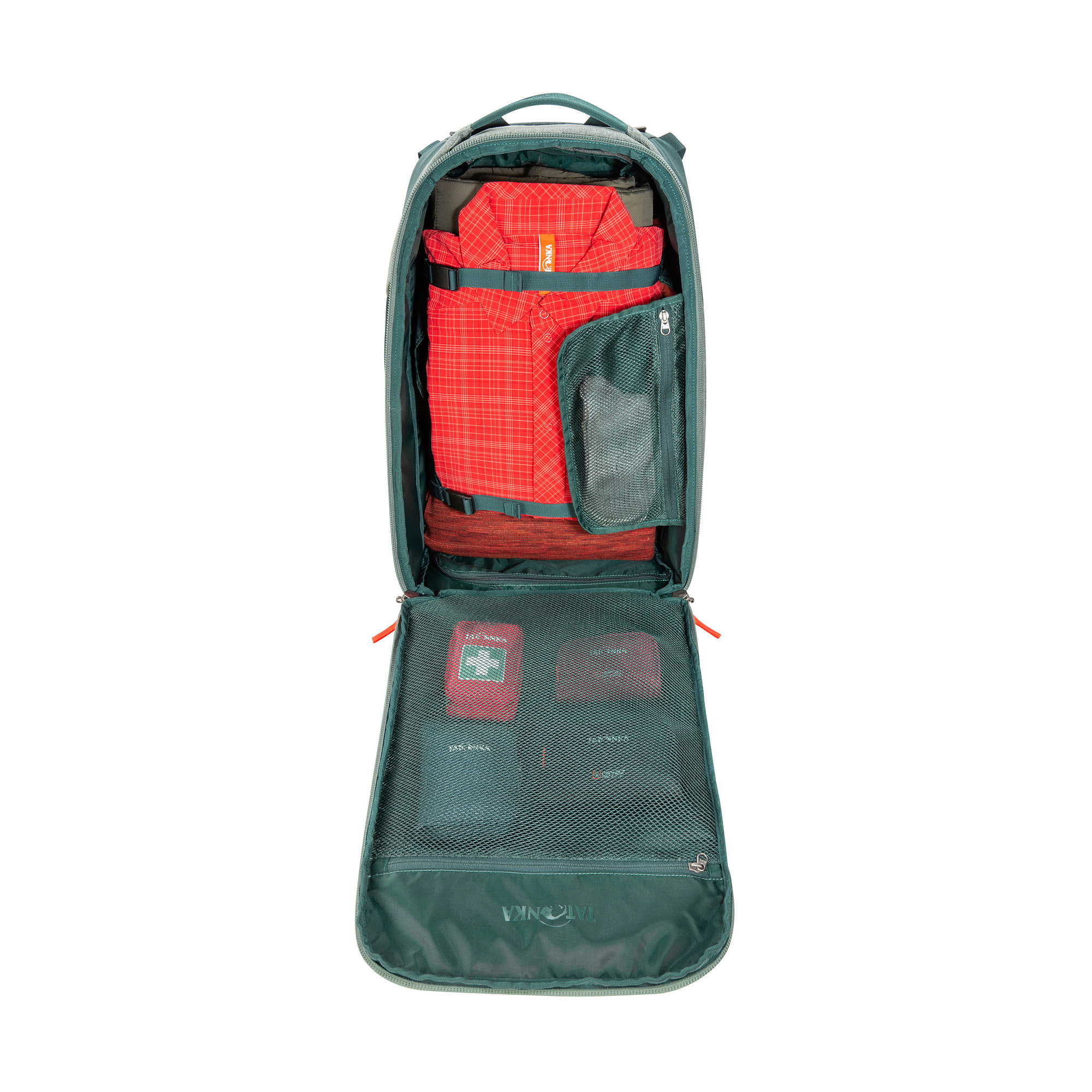 Erste Hilfe, Gepäck, Tatonka Travel Roller 40 sage green grün Trolleys & Koffer - Detailansicht