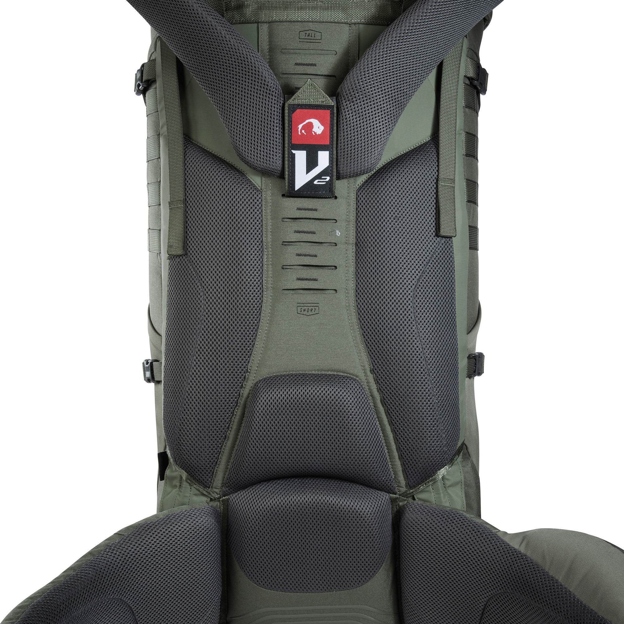 Bekleidung, Weste, Rettungsweste, Kissen, Dekoration für Zuhause, Tatonka Yukon 70+10 BC stone grey olive grau Trekkingrucksäcke - Detailansicht