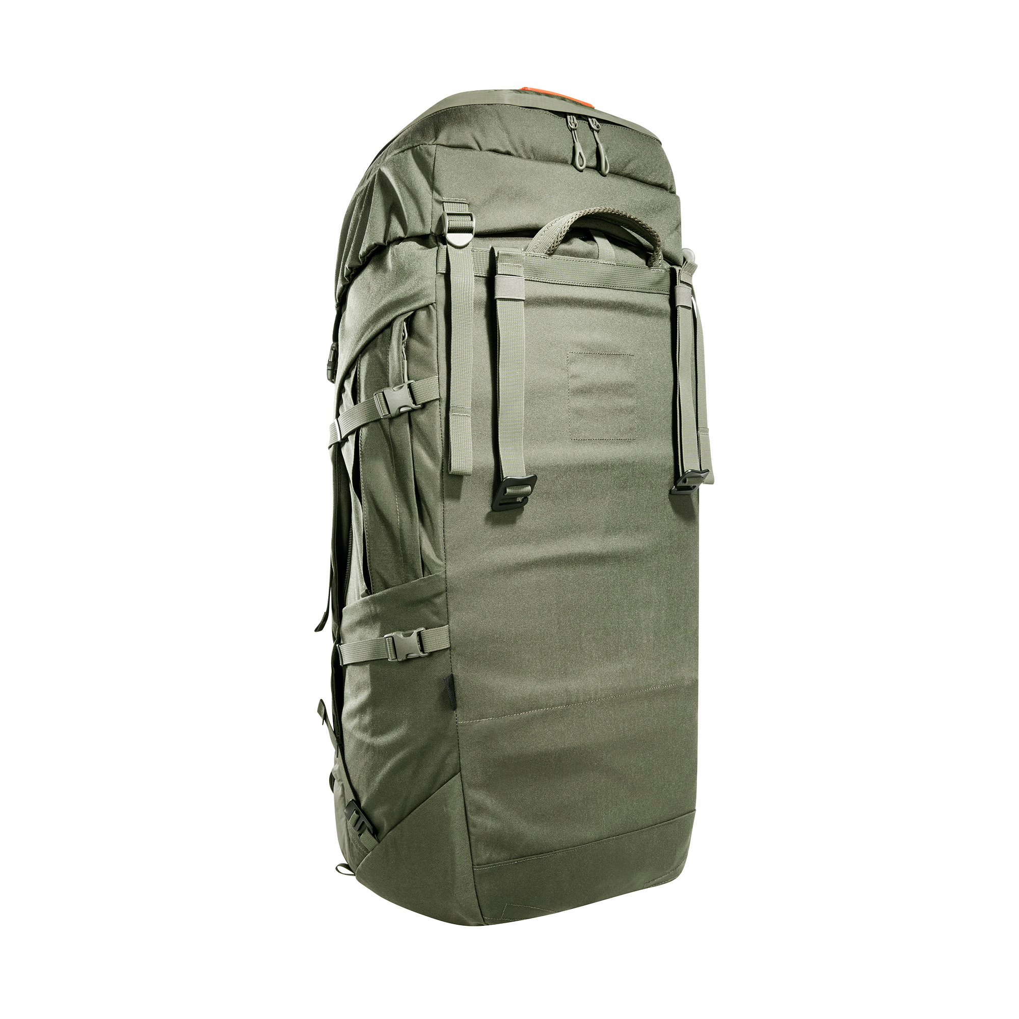 Tasche, Rucksack, Tatonka Yukon Carrier Pack 55+10 RECCO olive grün Trekkingrucksäcke - Ansicht seitlich-hinten