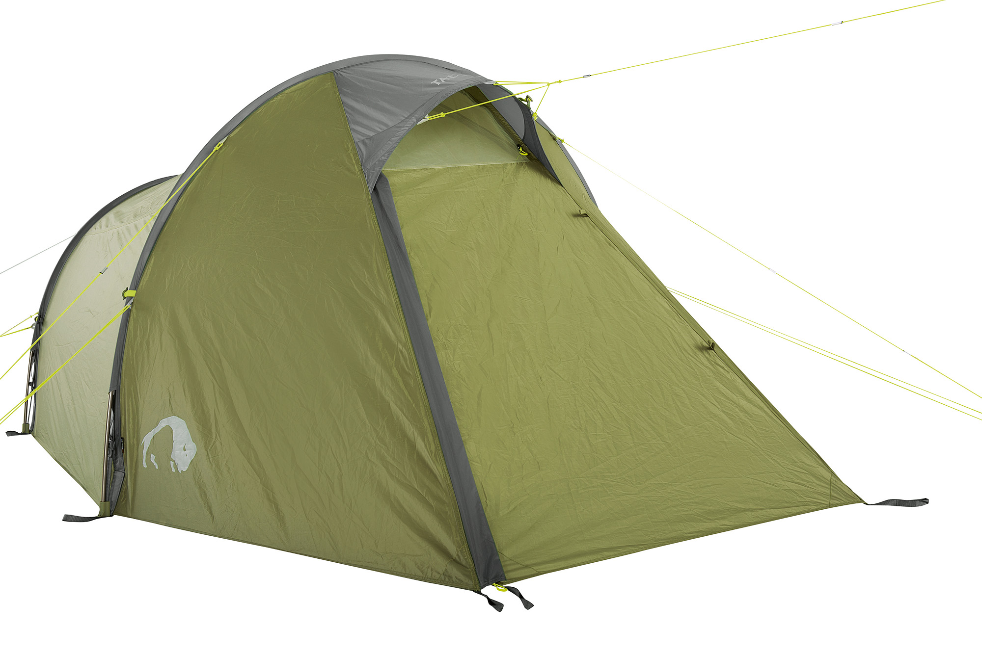 Zelt, Campen, Zelt in den Bergen, Natur, Draußen, Tatonka Narvik 3 light olive grün 3-Personen-Zelte - Detailansicht
