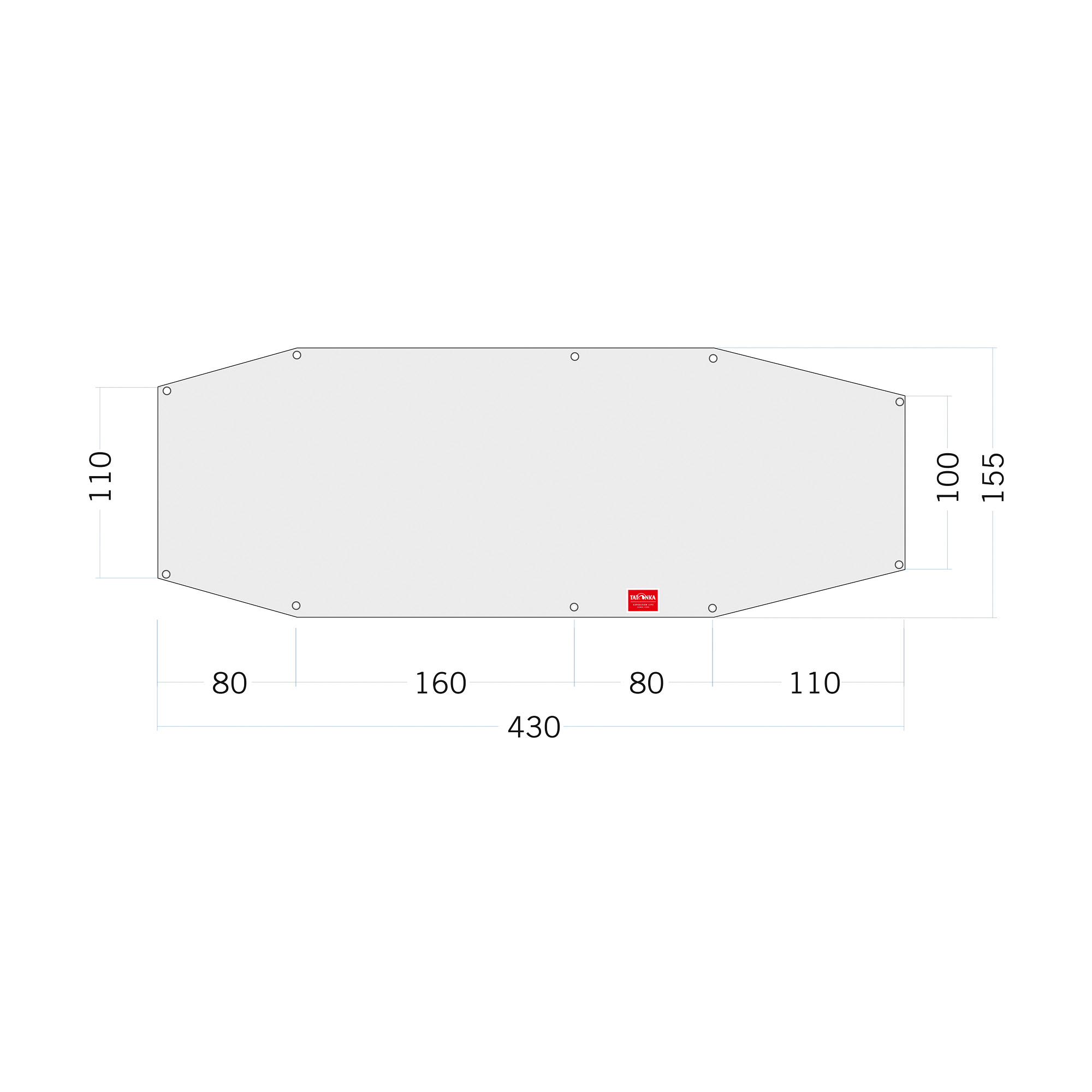 Tatonka Floor Sheet PE Alaska 2 Zeltunterlagen - Ansicht seitlich-vorne