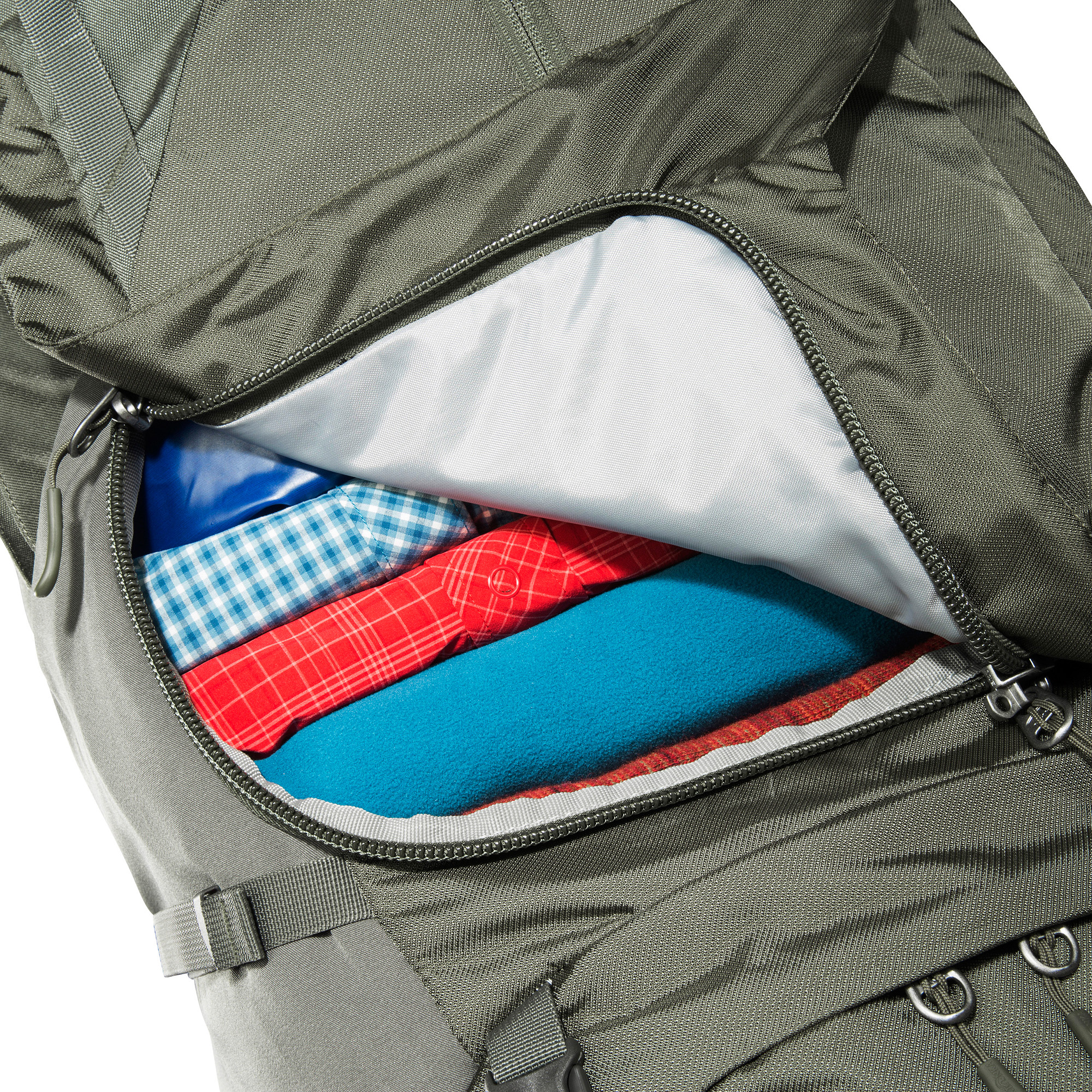 Tasche, Rucksack, Tatonka Yukon X1 85+10 stone grey olive grau Trekkingrucksäcke - Detailansicht