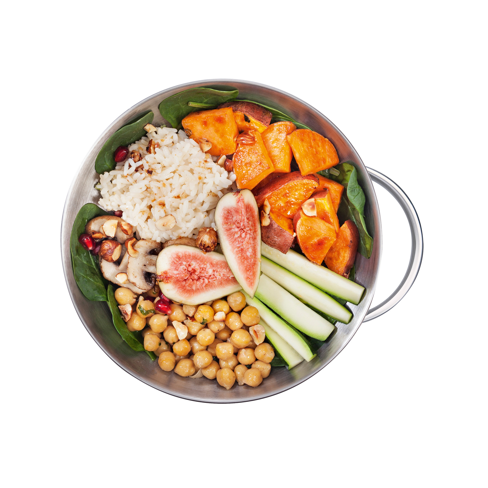 Essen, Präsentation des Essens, Mittagessen, Mahlzeit, Tatonka Bowl w. Grip Teller, Schüsseln & Töpfe - Ansicht seitlich-vorne