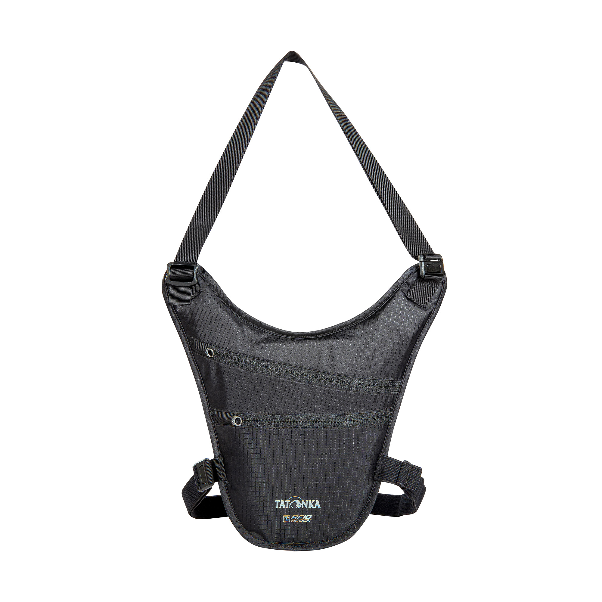 Zubehor, Riemen, Tasche, Handtasche, Tatonka Skin Chest Holster RFID Block black schwarz Geldbeutel - Ansicht seitlich-vorne