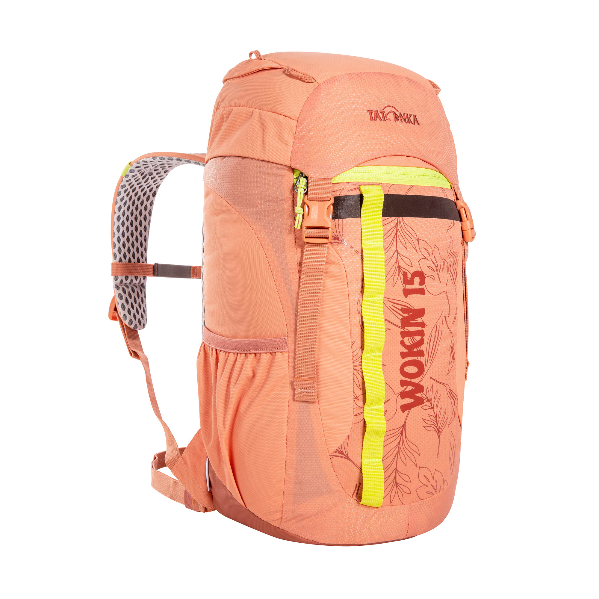 Tasche, Rucksack, Tatonka Wokin 15 apricot gelb Kinderrucksäcke - Ansicht seitlich-vorne