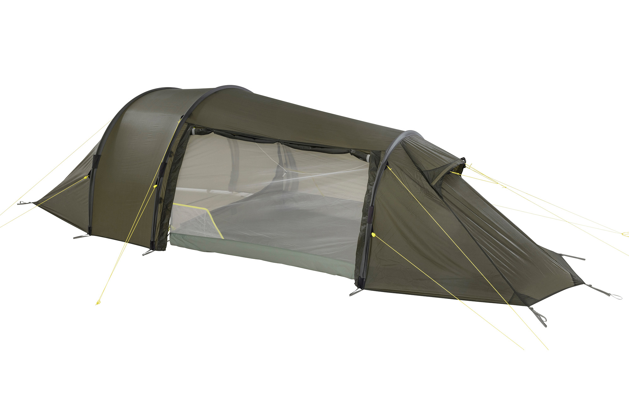 Zelt, Campen, Zelt in den Bergen, Natur, Draußen, Tatonka Grönland 2 Vent LT stone grey olive grau 2-Personen-Zelte - Detailansicht