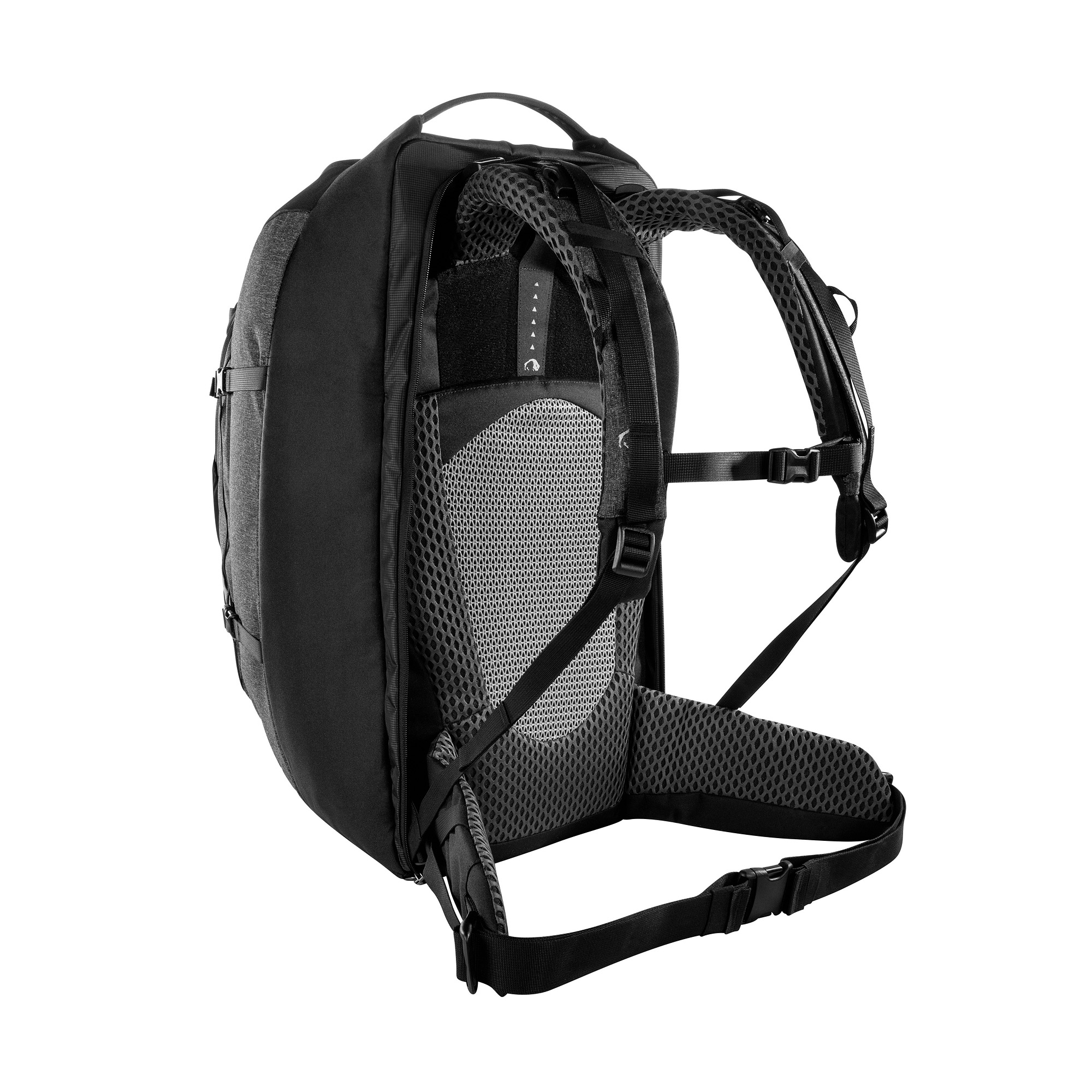 Tasche, Rucksack, Tatonka Great Escape 60+15 black schwarz Reiserucksäcke - Ansicht seitlich-hinten