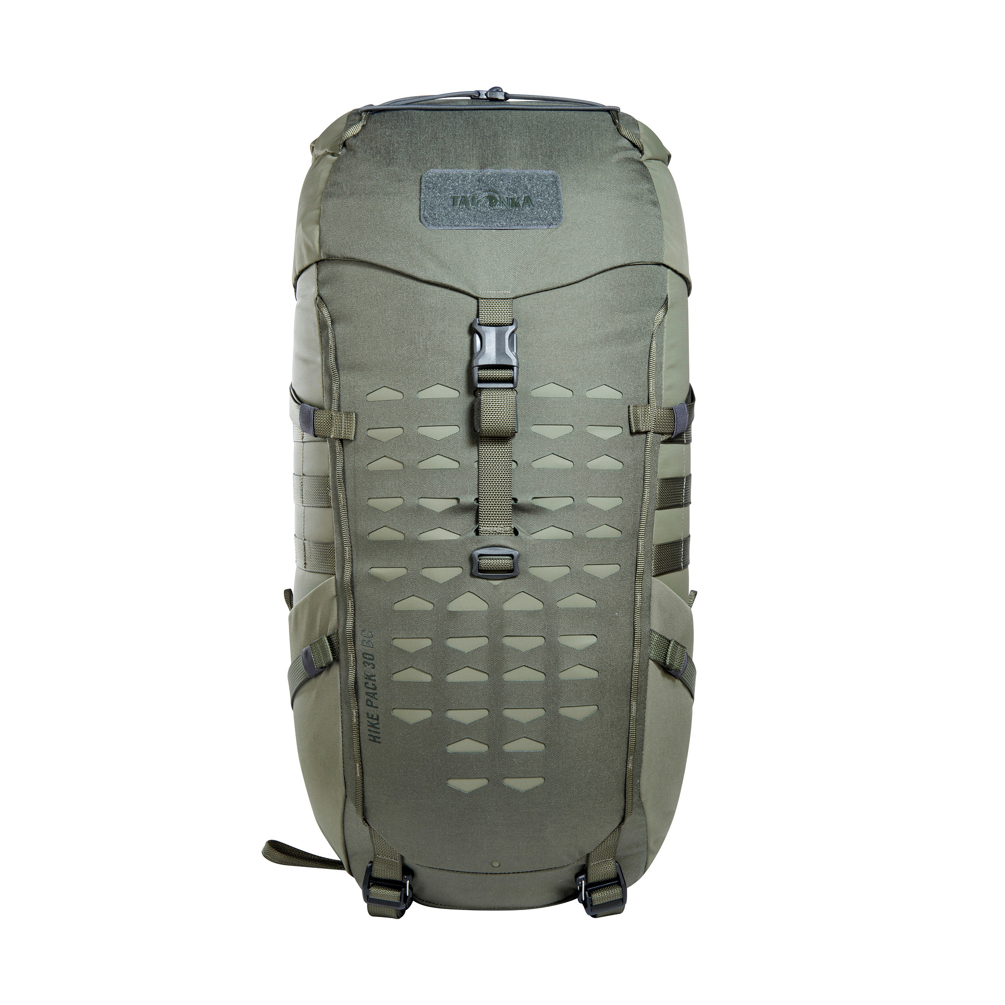 Tasche, Rucksack, Tatonka Hike Pack 30 BC stone grey olive grau Wanderrucksäcke - Ansicht frontal-vorne