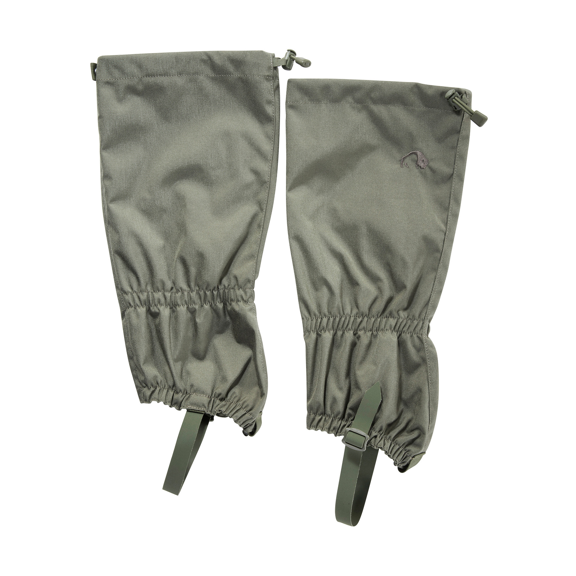 Bekleidung, Hosen, Kurze Hosen, Tatonka Gaiter 500 Cordura BC stone grey olive grau Gamaschen - Ansicht seitlich-vorne