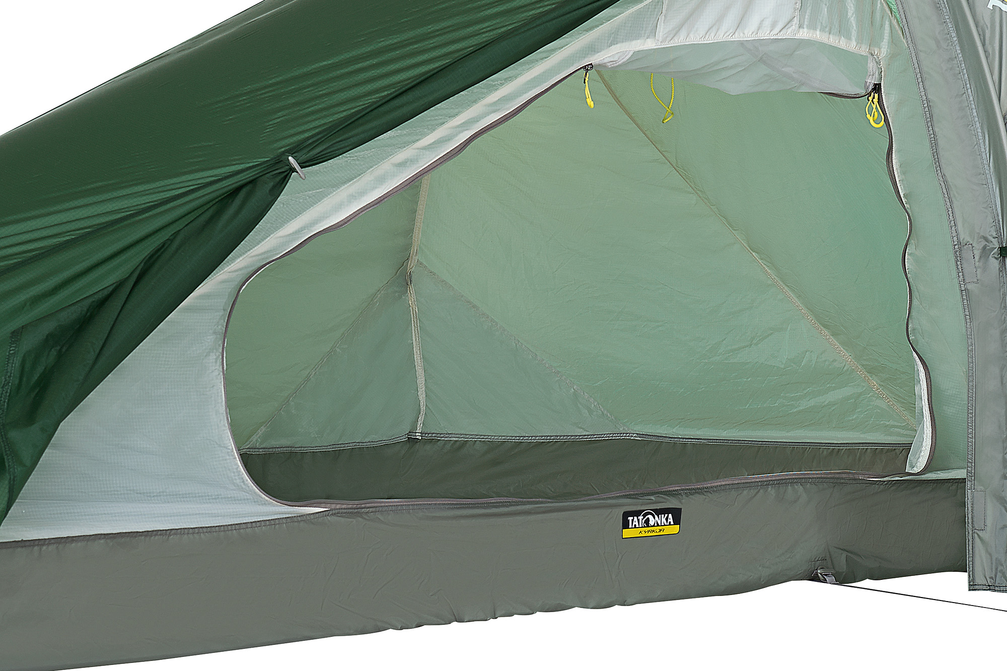 Zelt, Campen, Zelt in den Bergen, Natur, Draußen, Tatonka Kyrkja green grün 1-Personen-Zelte - Detailansicht