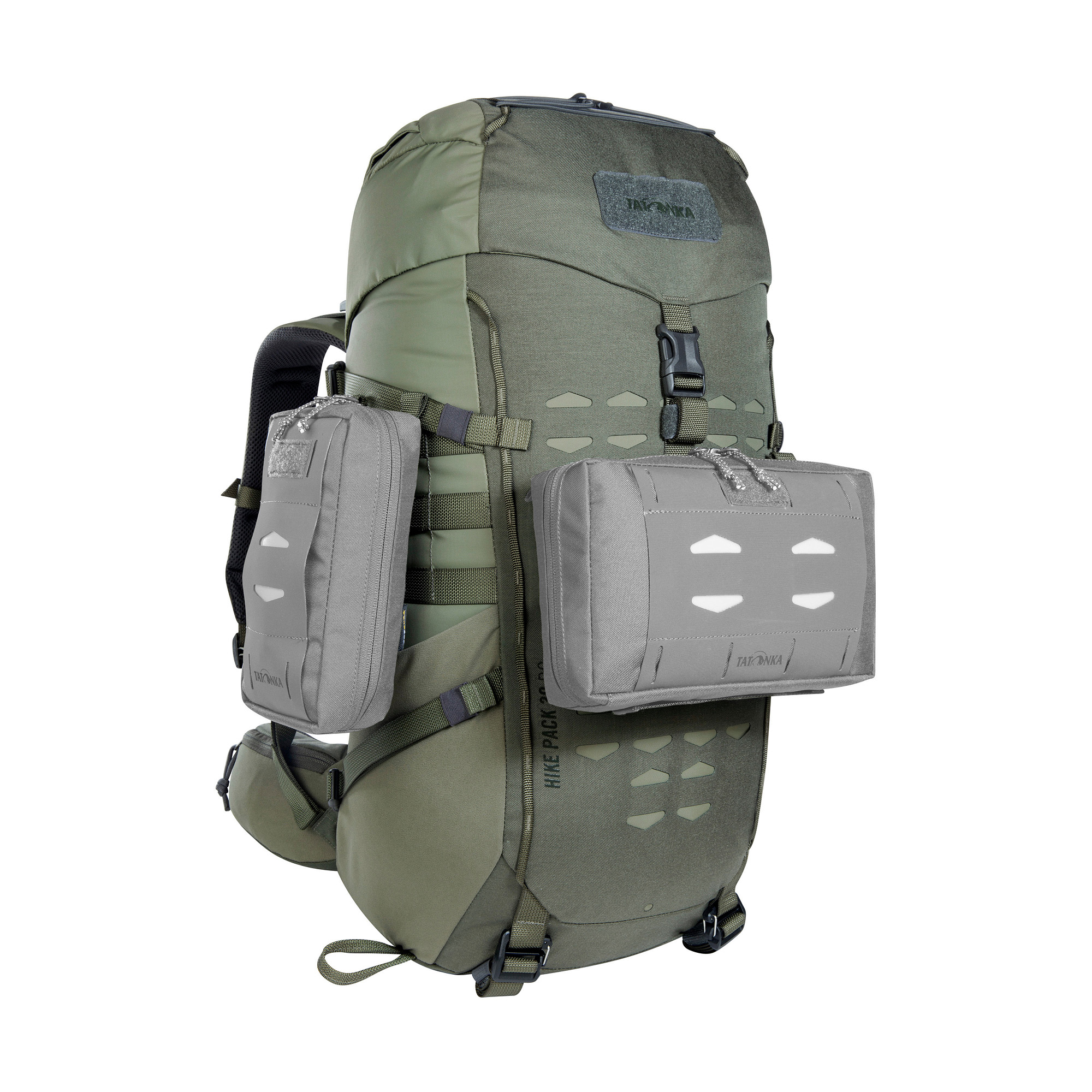 Tasche, Rucksack, Tatonka Hike Pack 30 BC stone grey olive grau Wanderrucksäcke - Detailansicht