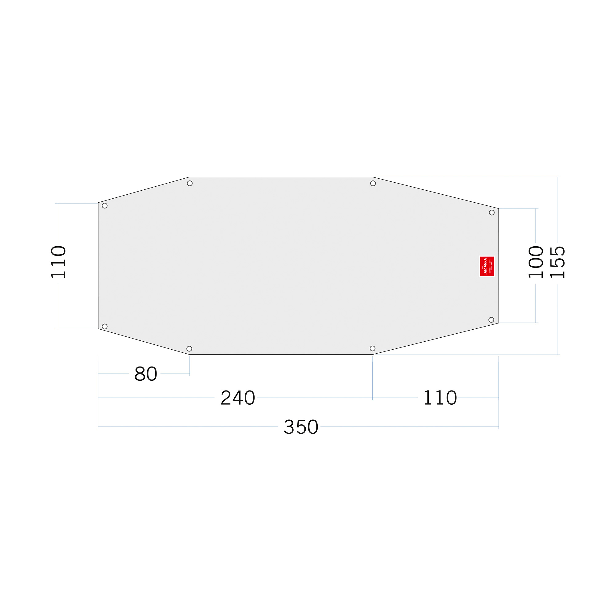Tatonka Floor Sheet PE Arctis 2 Zeltunterlagen - Ansicht seitlich-vorne