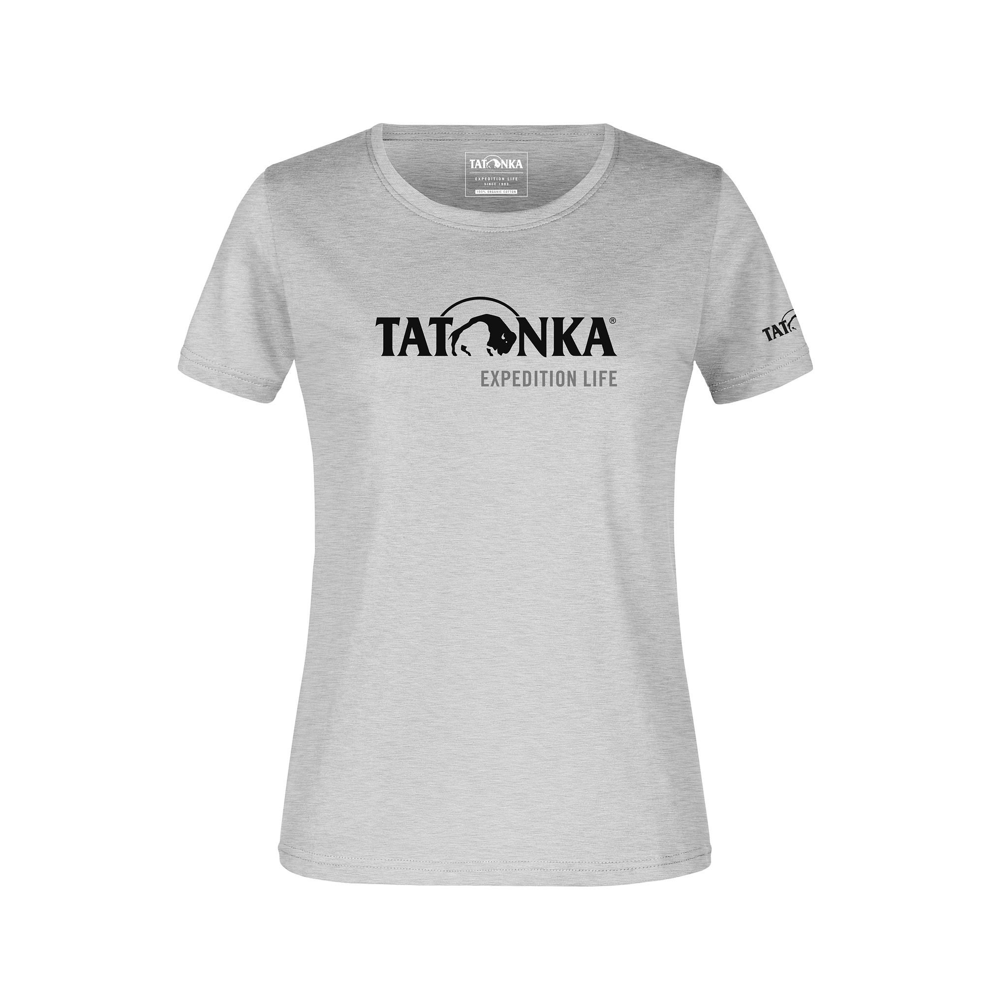 Bekleidung, T-shirt, Hemd, Tatonka Tatonka T-Shirt W's grey heather grau T-Shirts - Ansicht seitlich-vorne