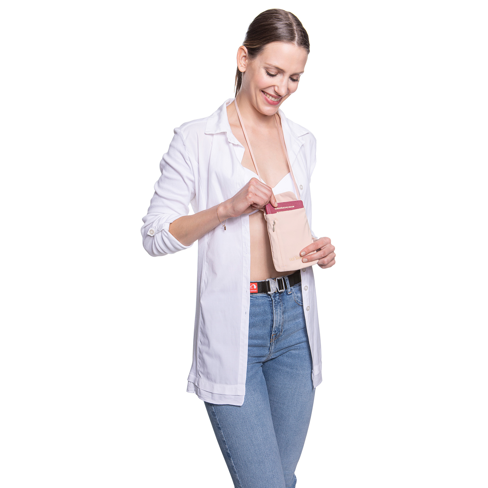 Bekleidung, Mantel, Laborkittel, Tatonka Soft Passport Pouch nude rot Brustbeutel - Detailansicht